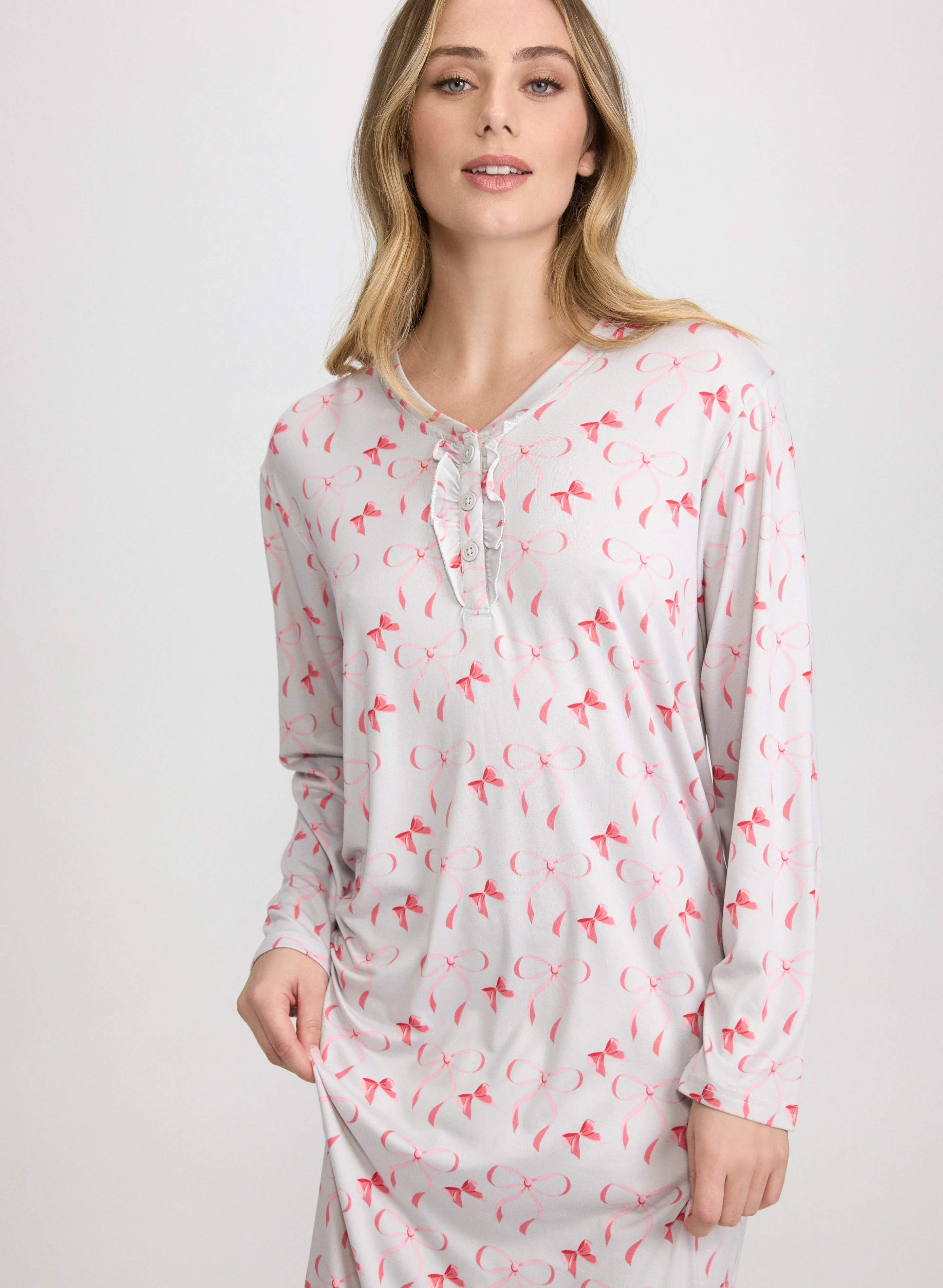 Bow Print Night Gown - Image 4