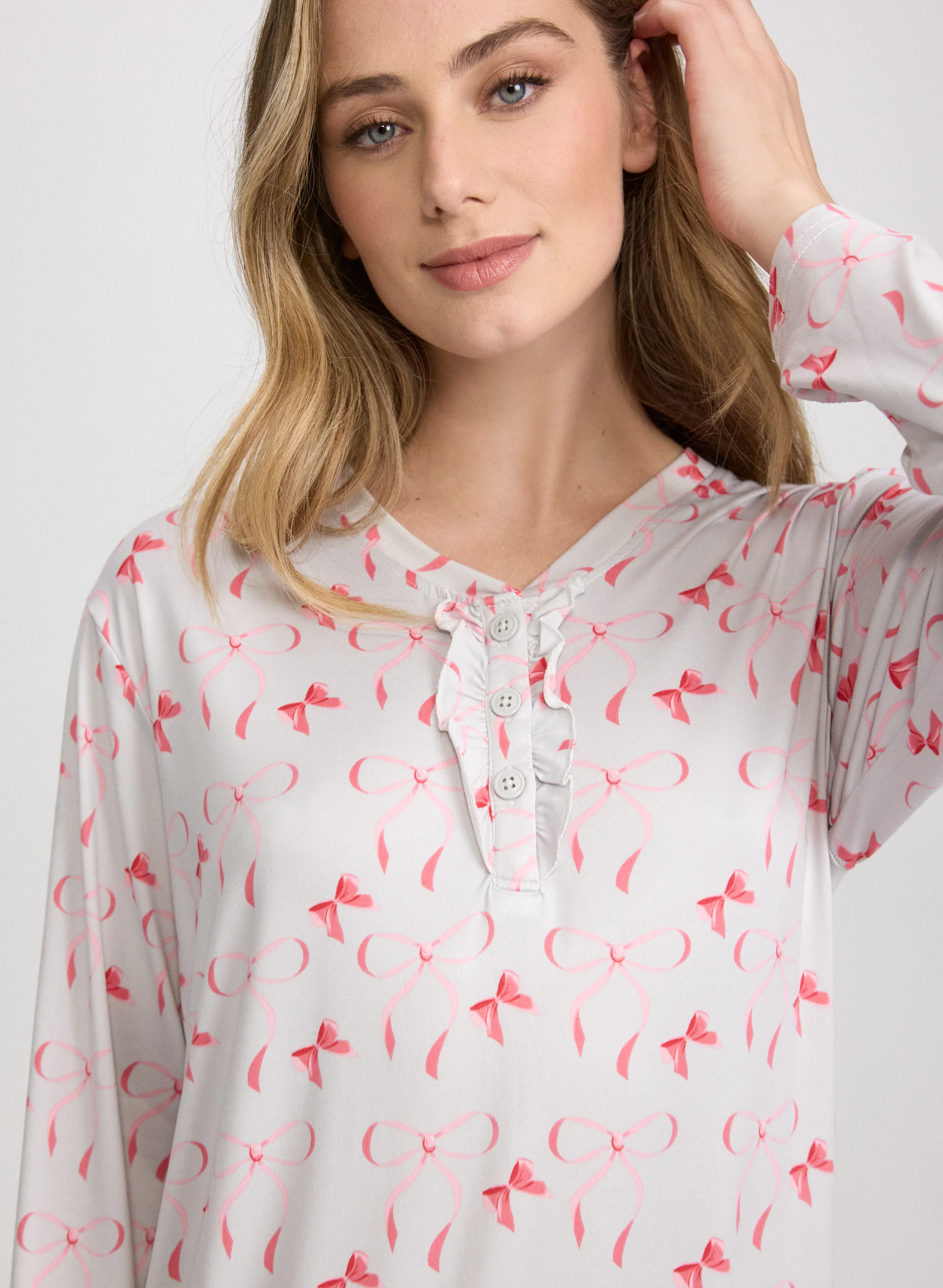Bow Print Night Gown - Image 5