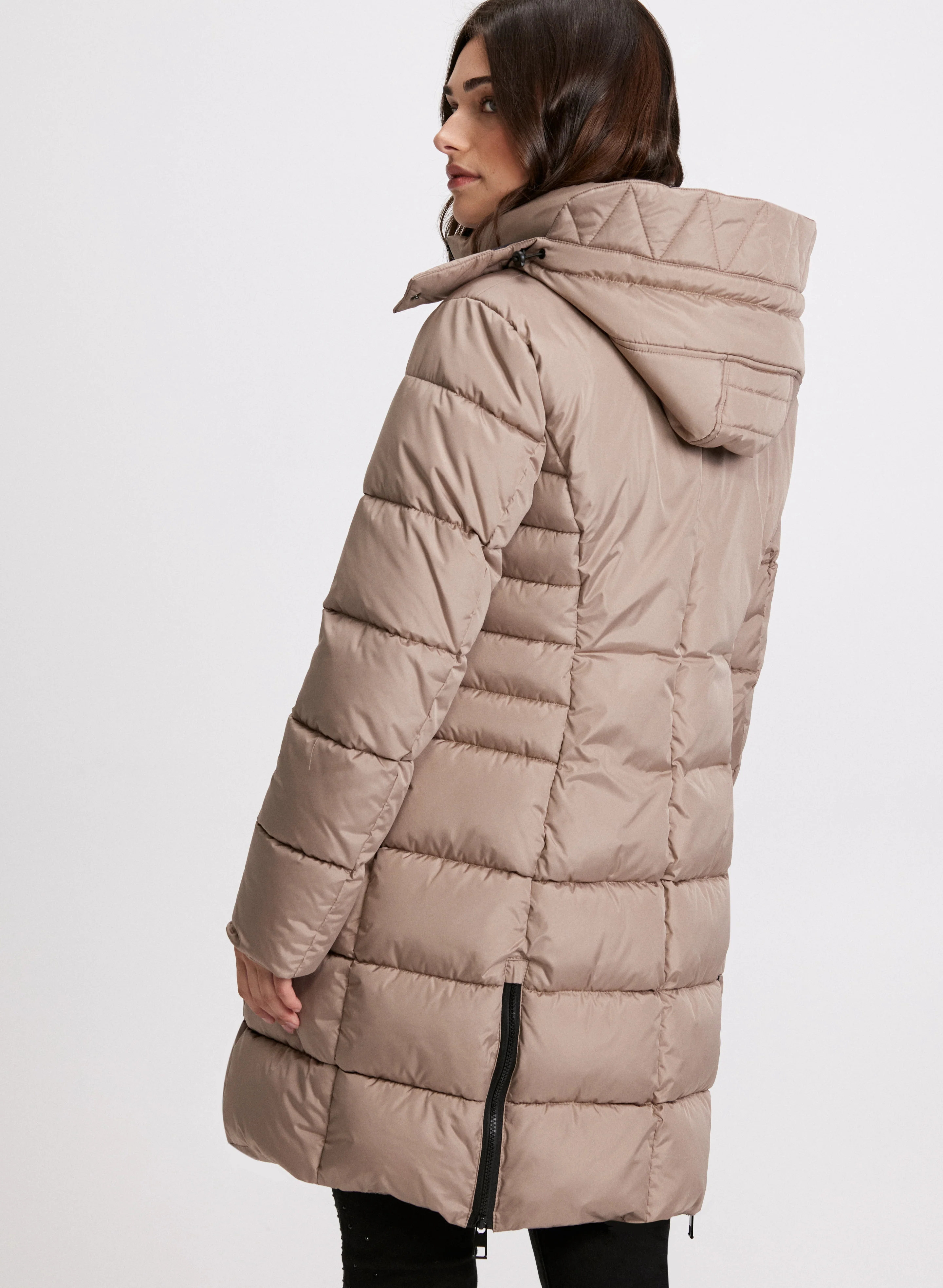 Box Quilt Puffer Coat - Image 4