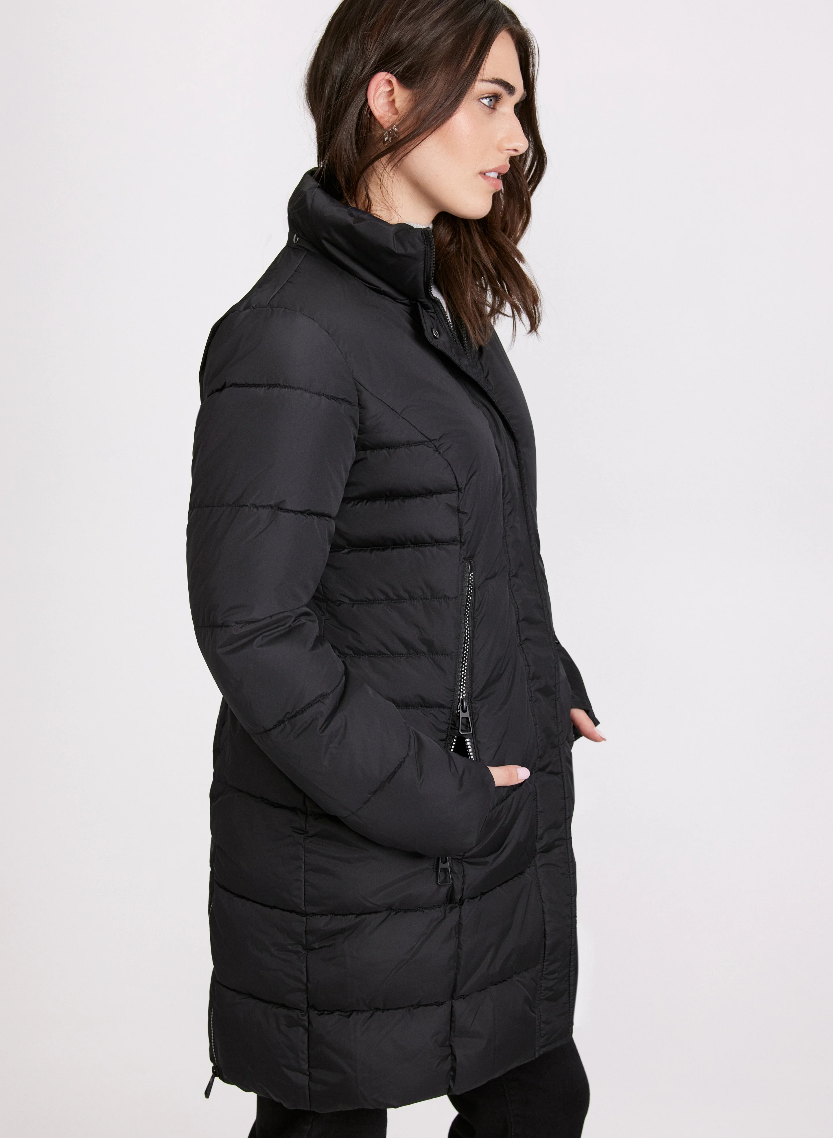 Box Quilt Puffer Coat - Image 2