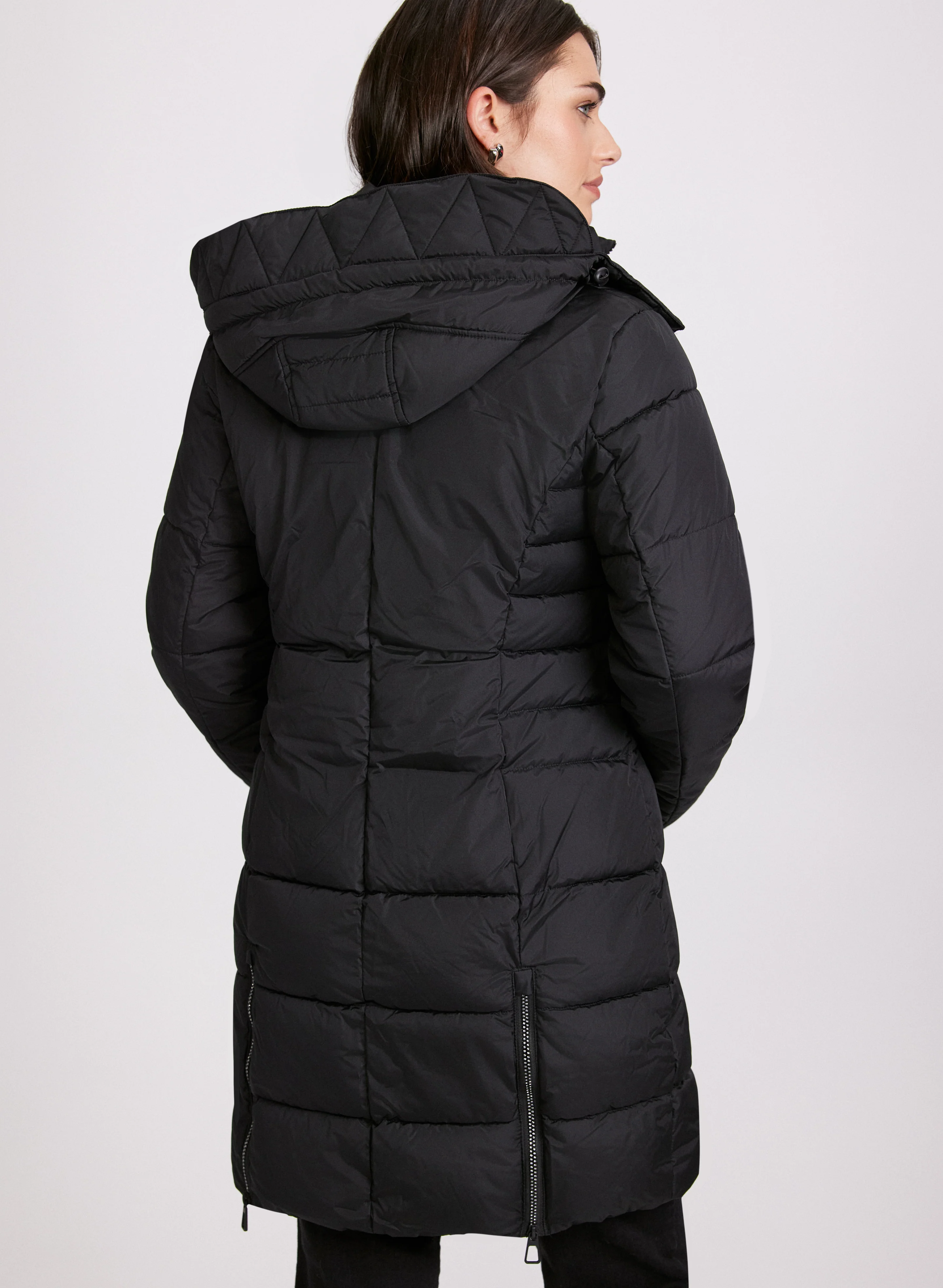 Box Quilt Puffer Coat - Image 4