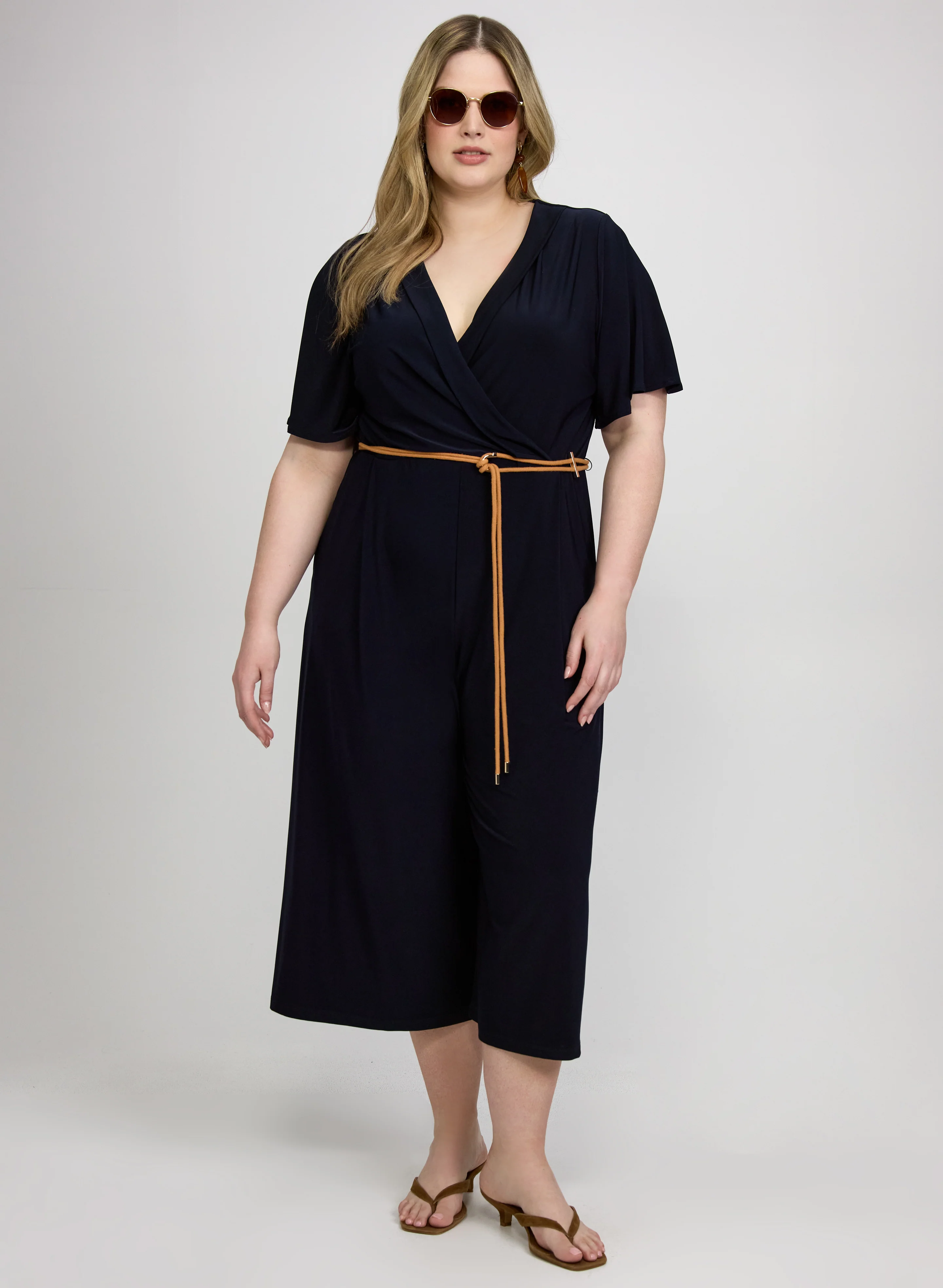 Braided Belt Jumpsuit