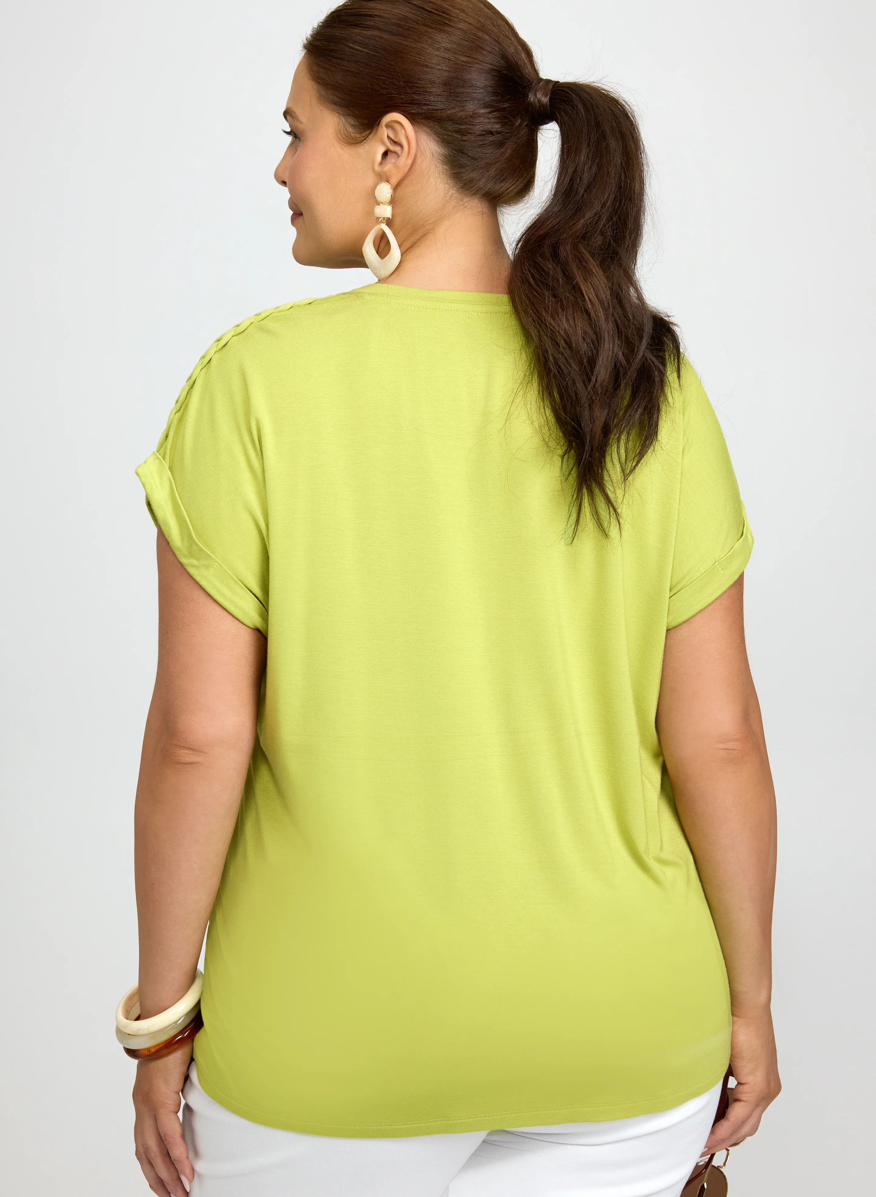 Braided Detail T-Shirt - Image 4