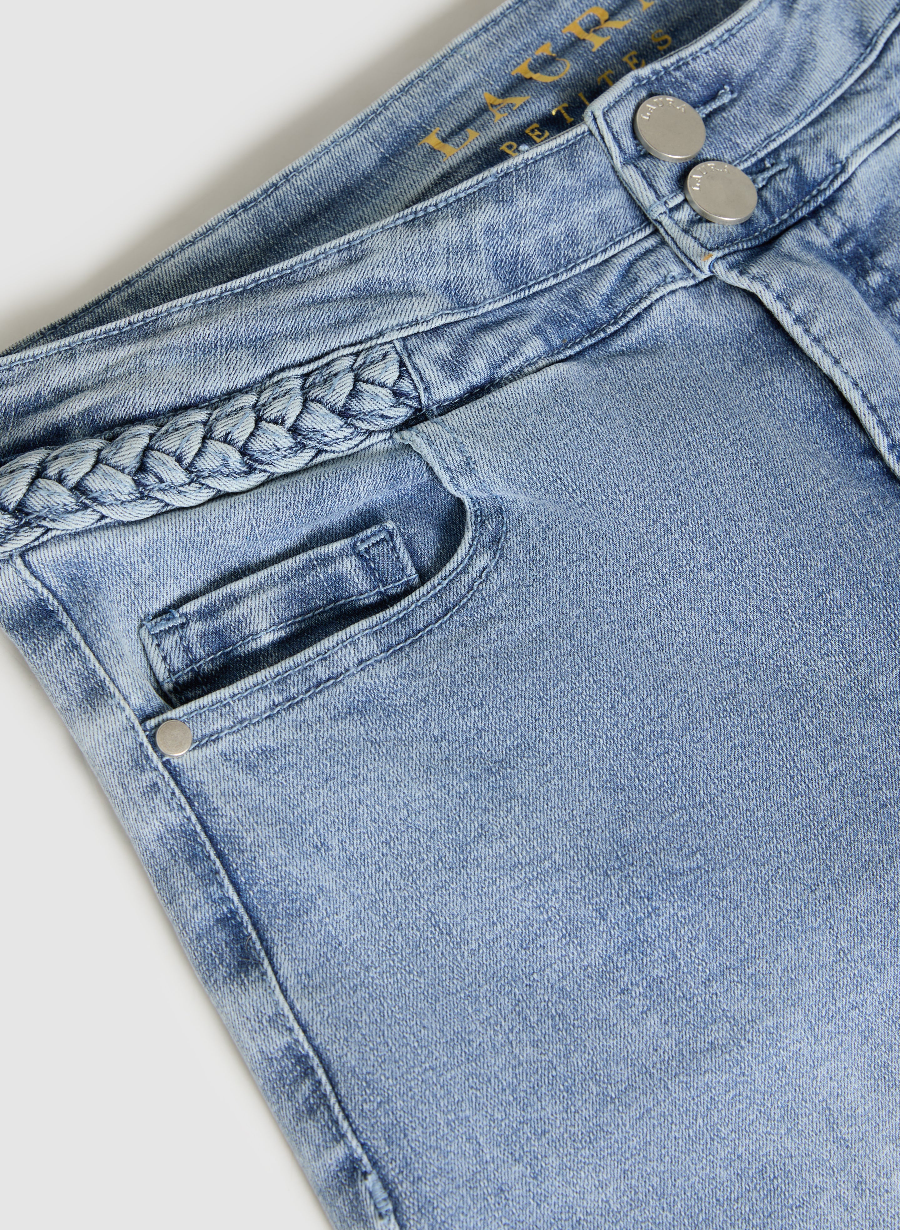 Braided Trim Denim Capris - Image 7