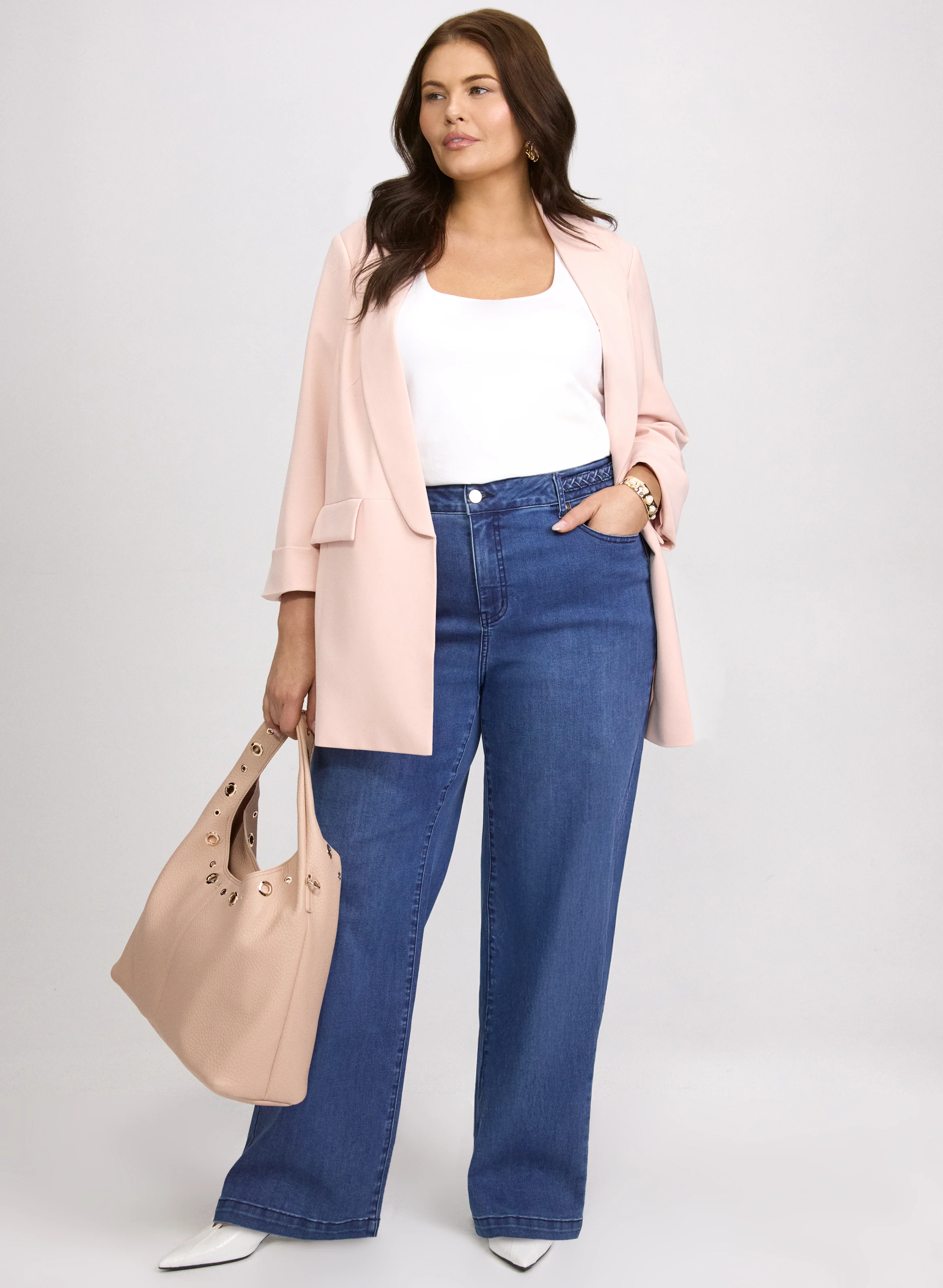 Braided Trim Wide-Leg Pants - Image 3