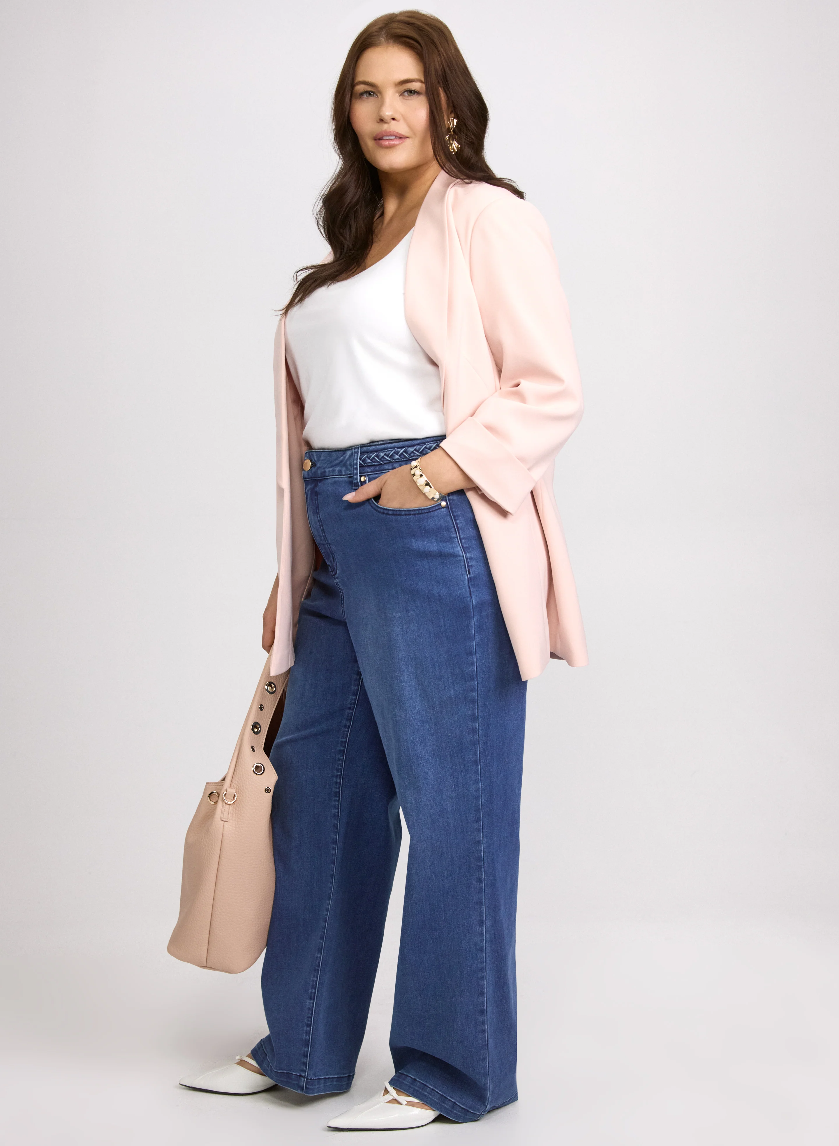 Braided Trim Wide-Leg Pants - Image 5