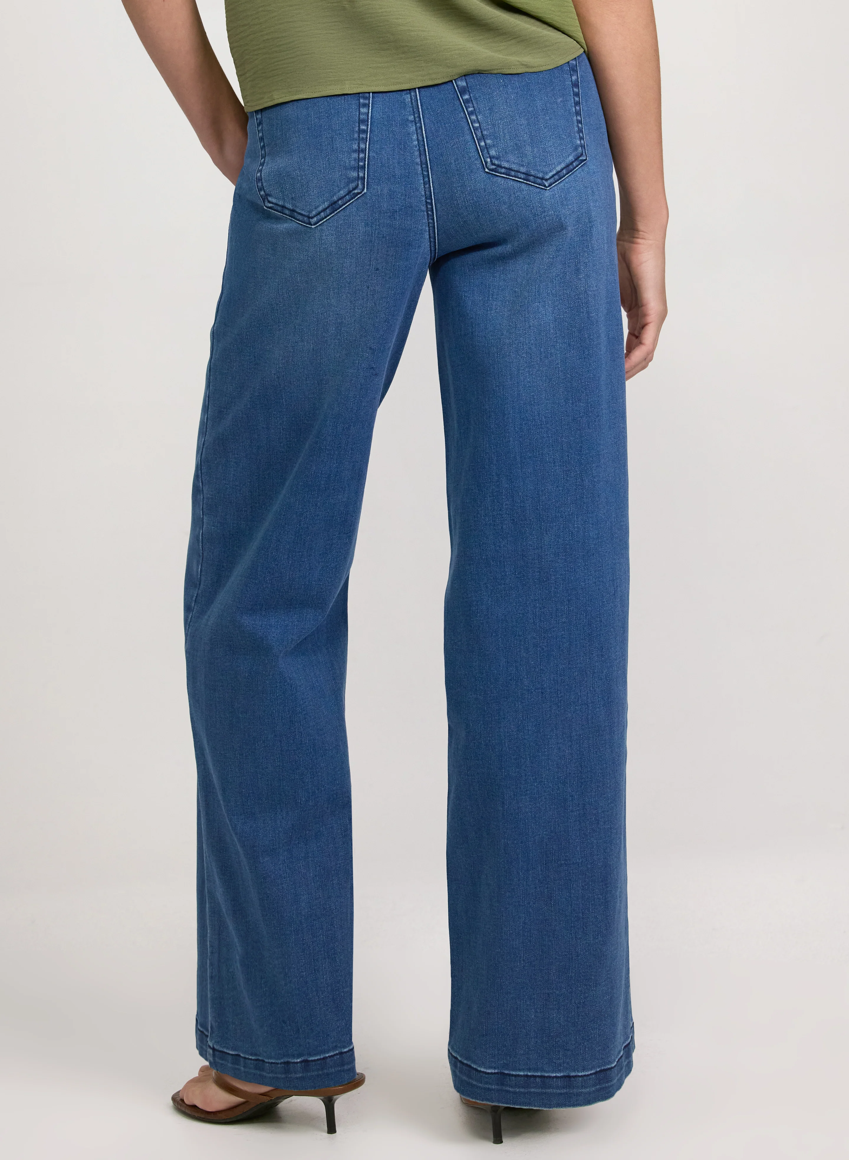 Braided Trim Wide-Leg Pants - Image 5