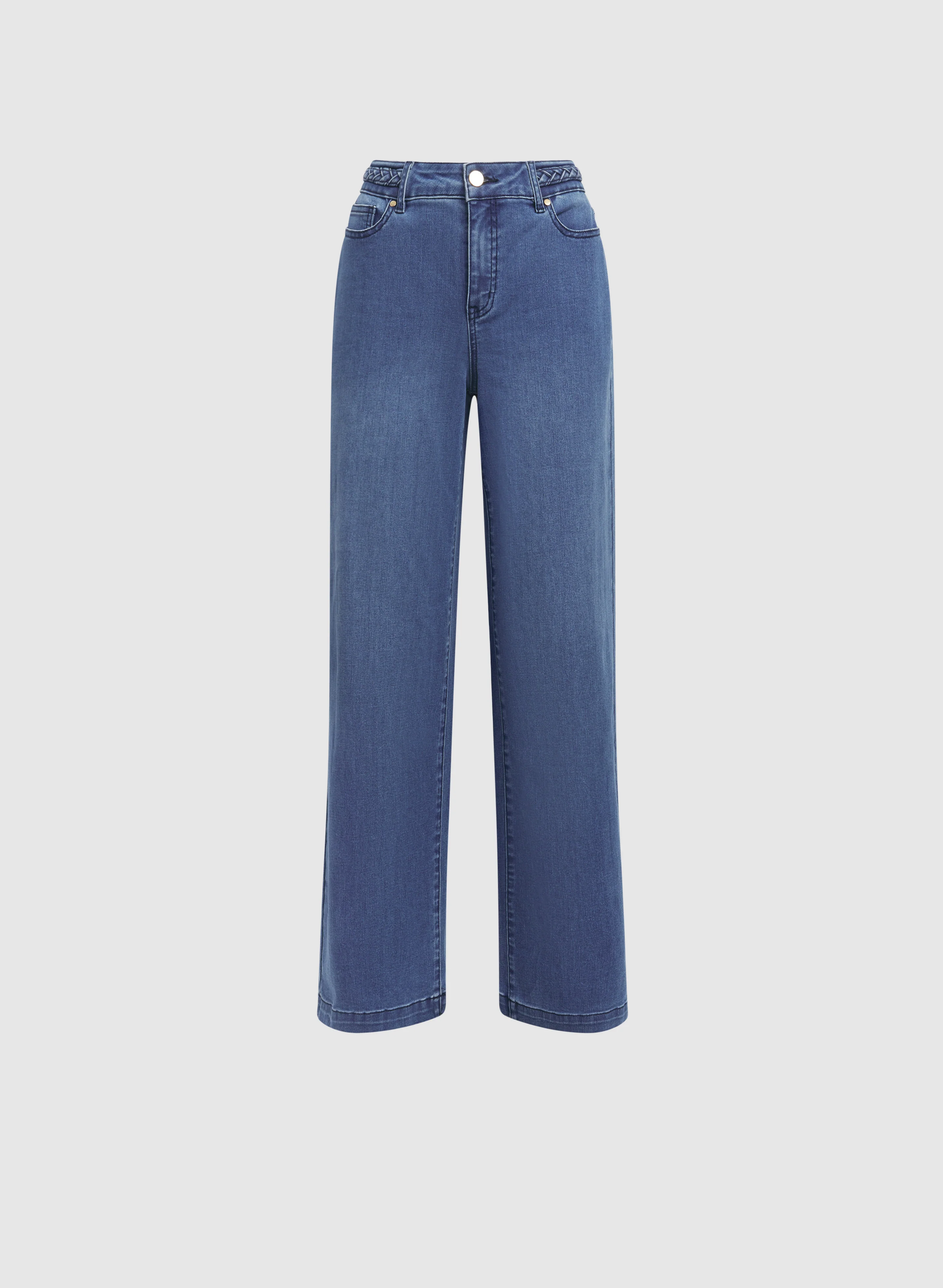 Braided Trim Wide-Leg Pants - Image 6