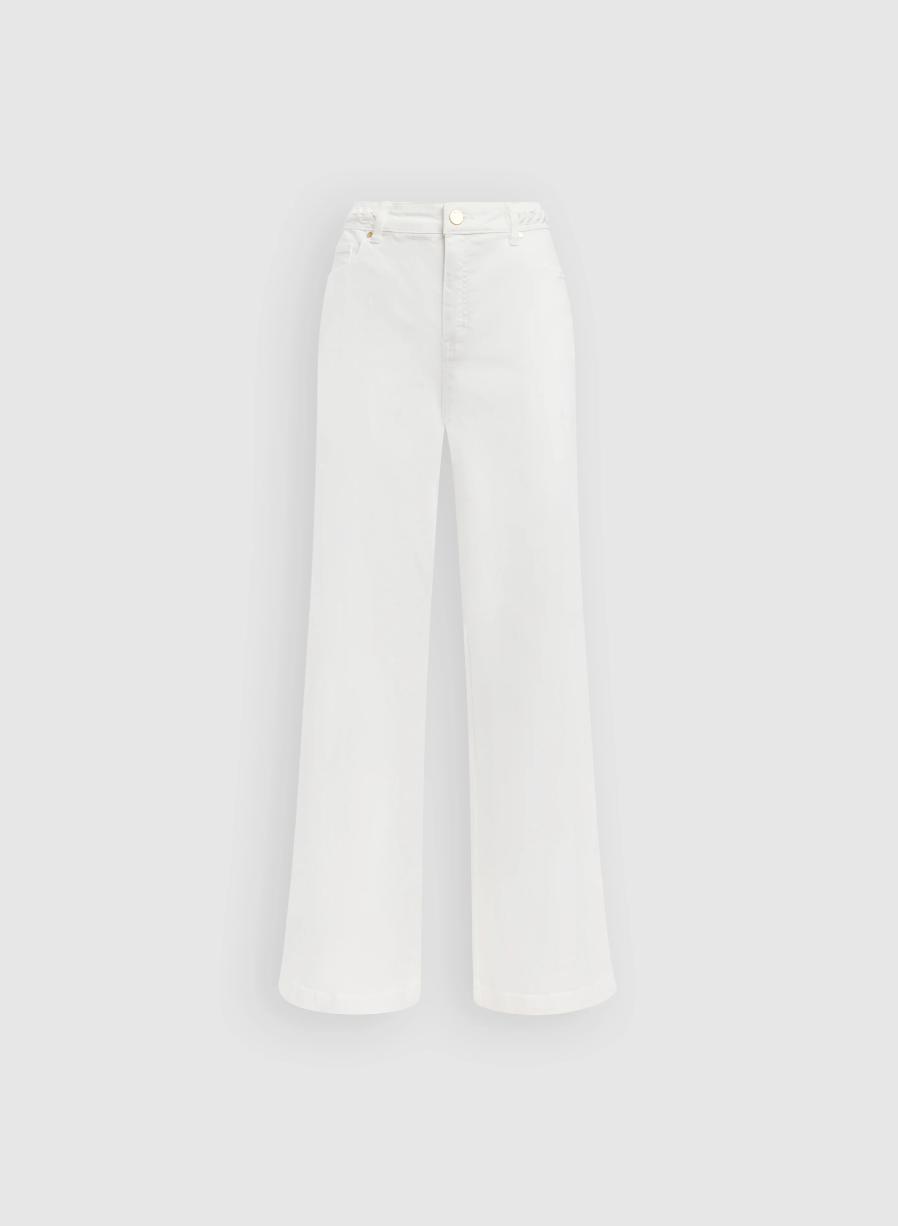 Braided Waist Trim Wide-Leg Jeans - Image 6