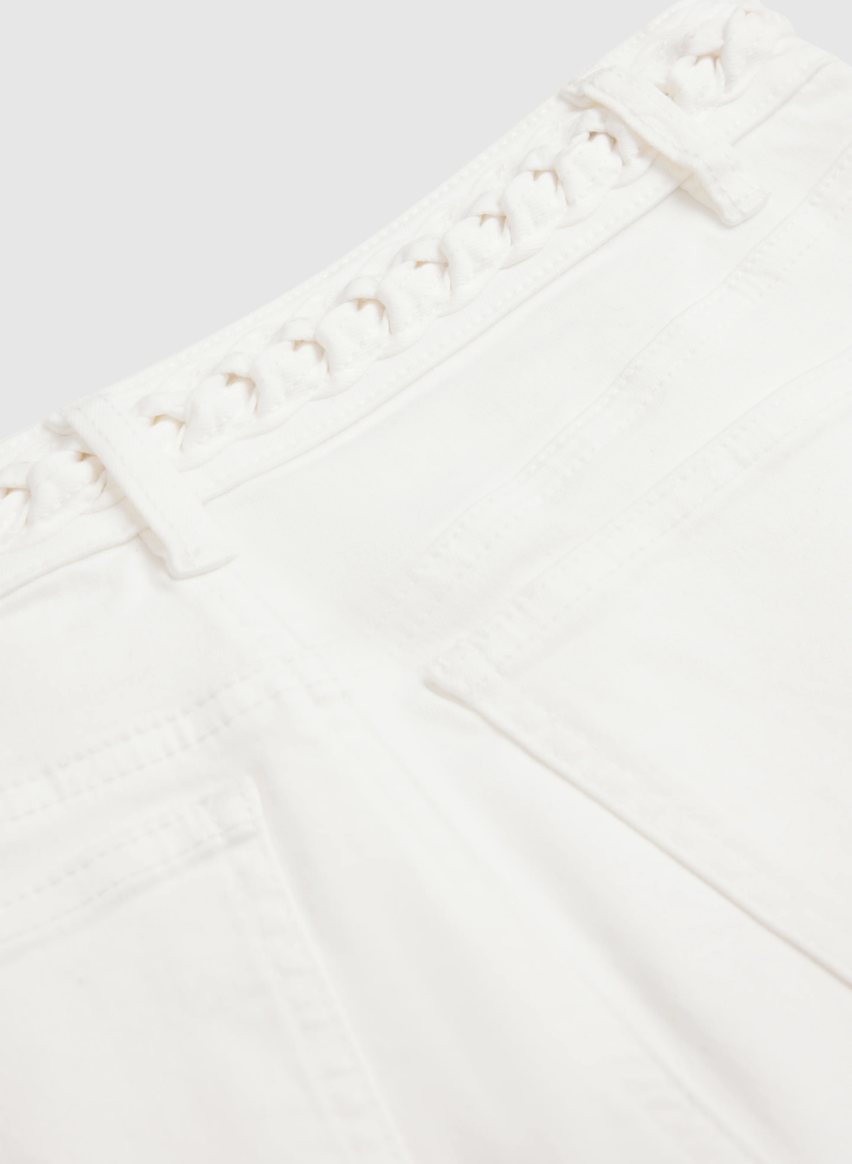 Braided Waist Trim Wide-Leg Jeans - Image 7