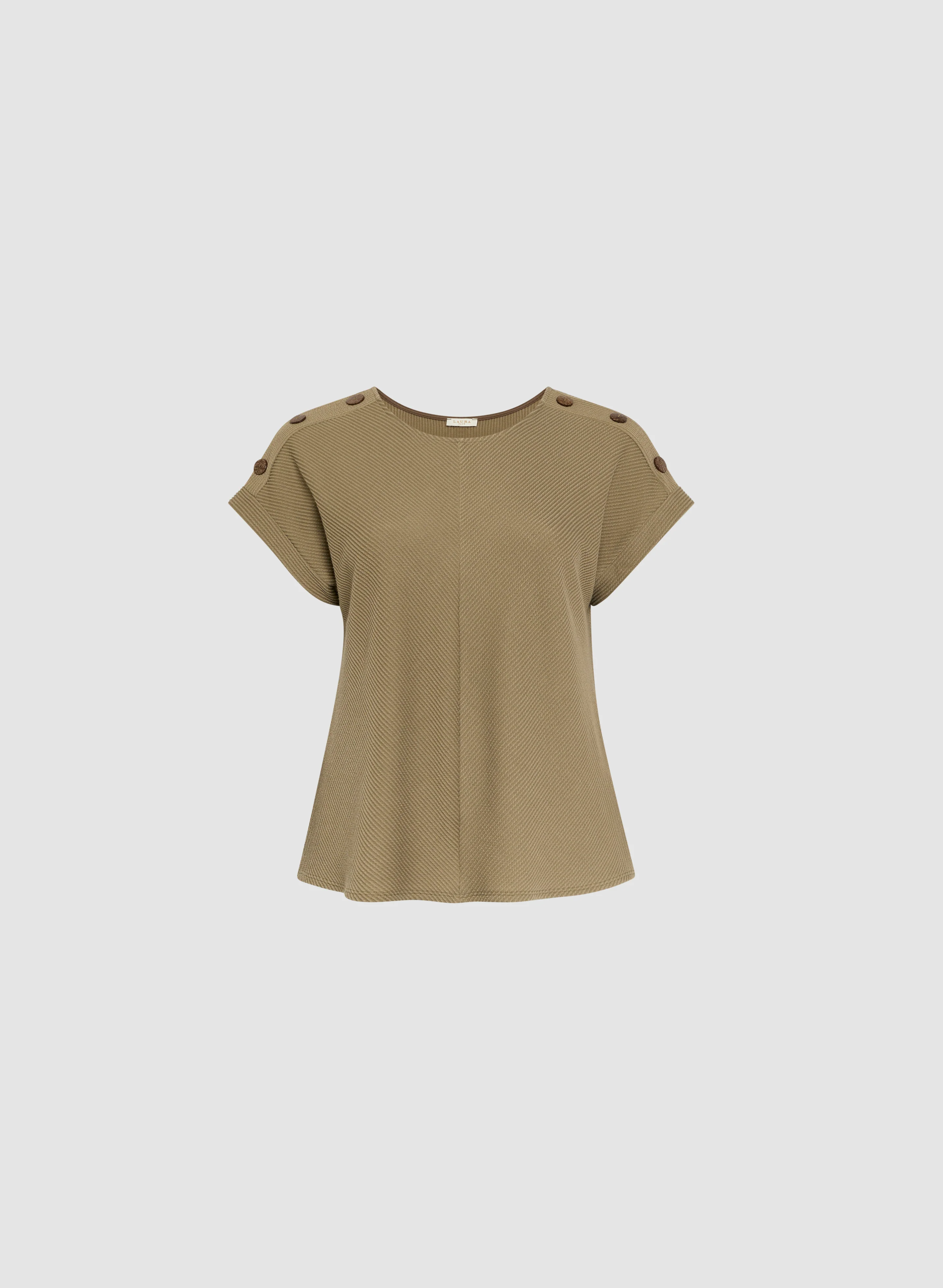 Button Detail Cap-Sleeve Top - Image 6