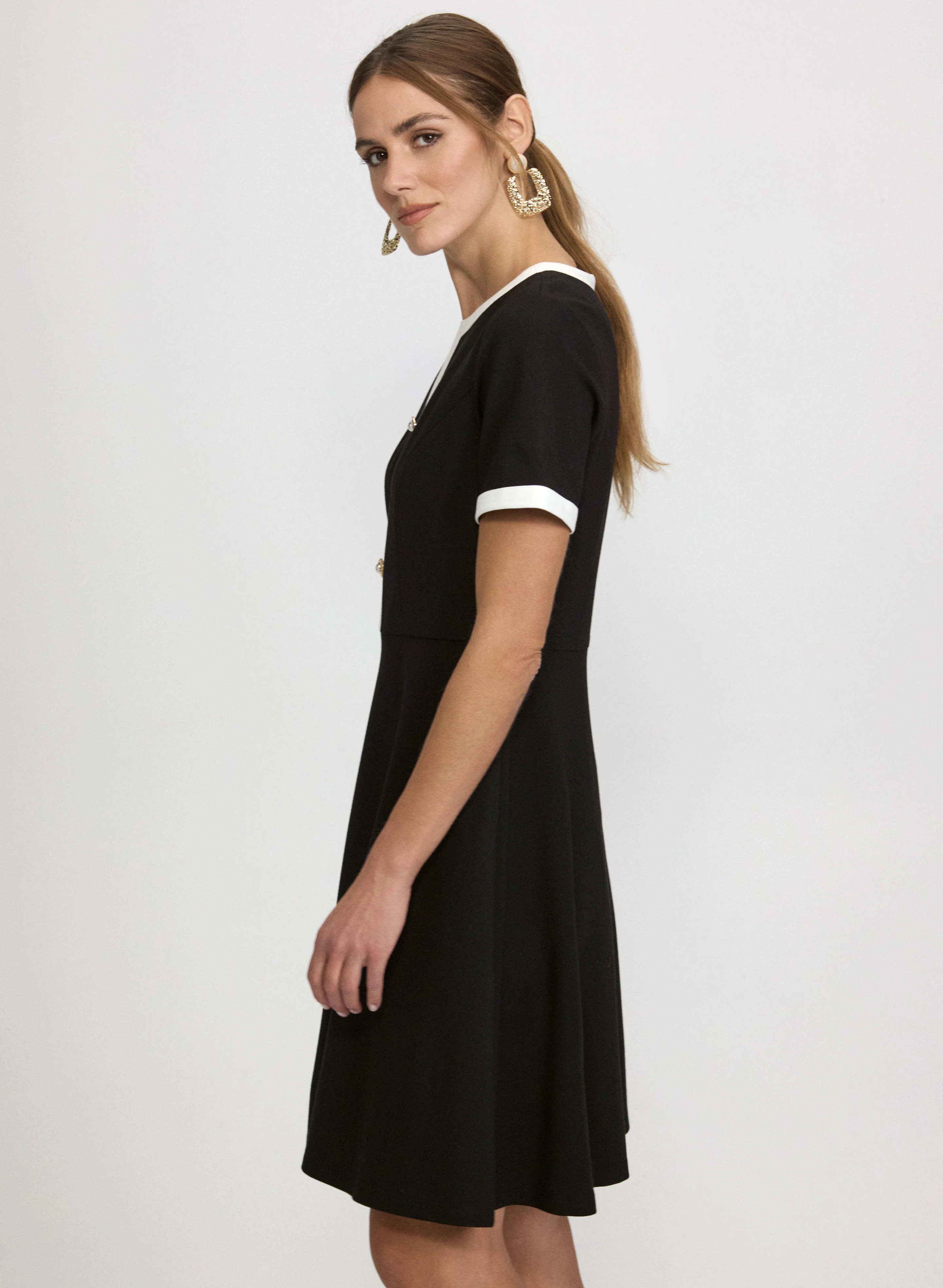 Button Detail Dress - Image 4