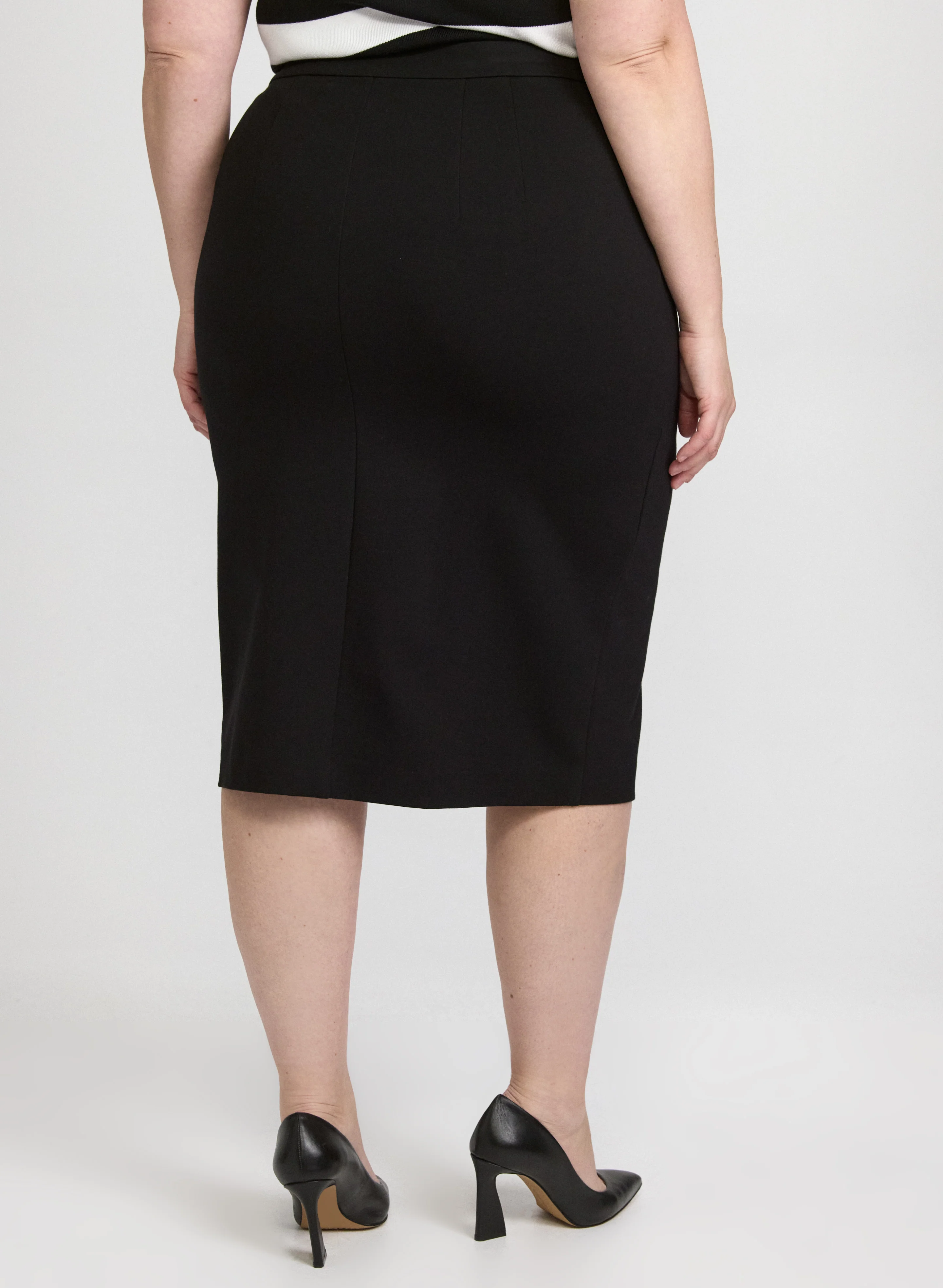 Button Detail Pencil Skirt - Image 2