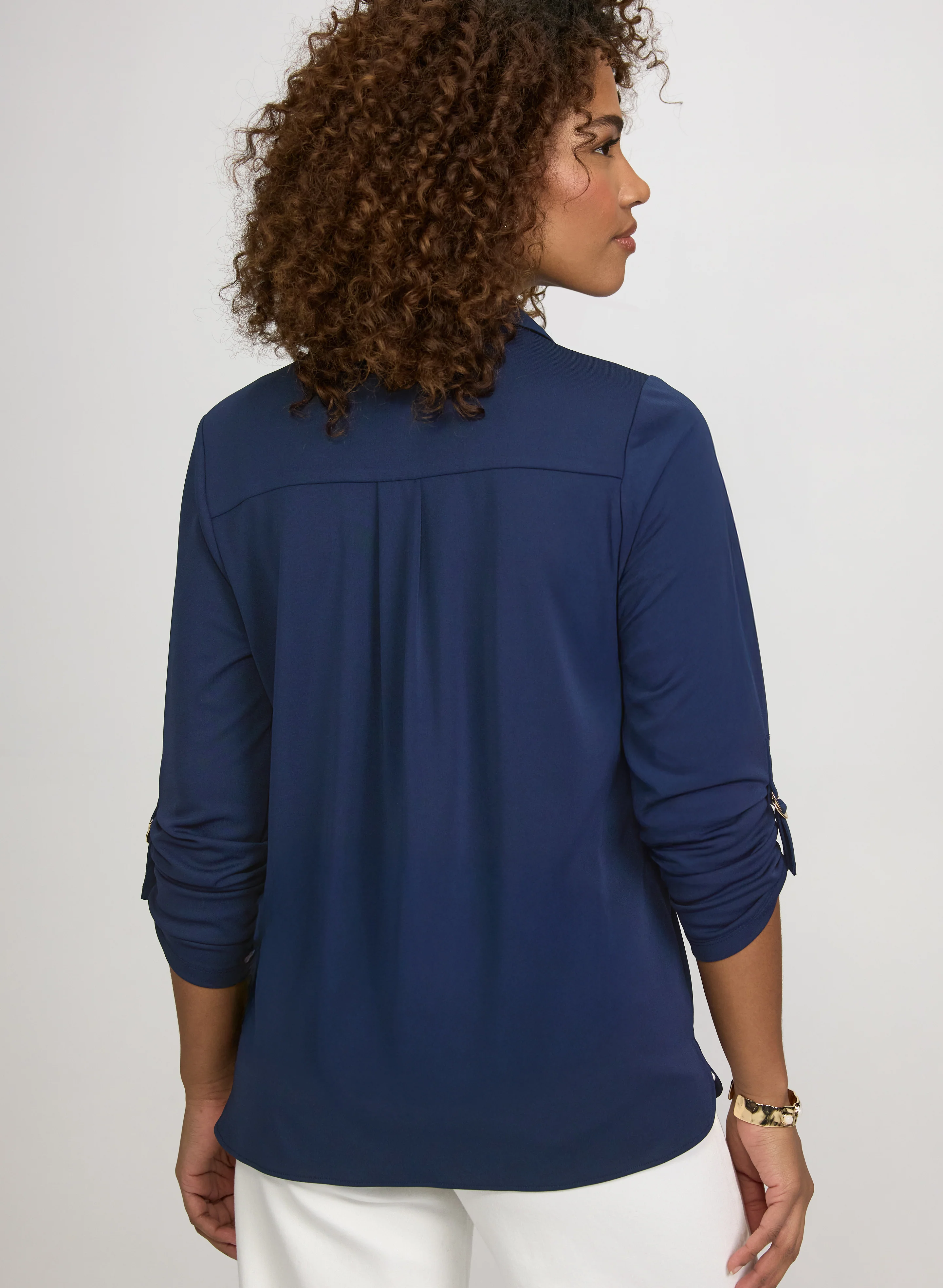 Button-Down Jersey Top - Image 4