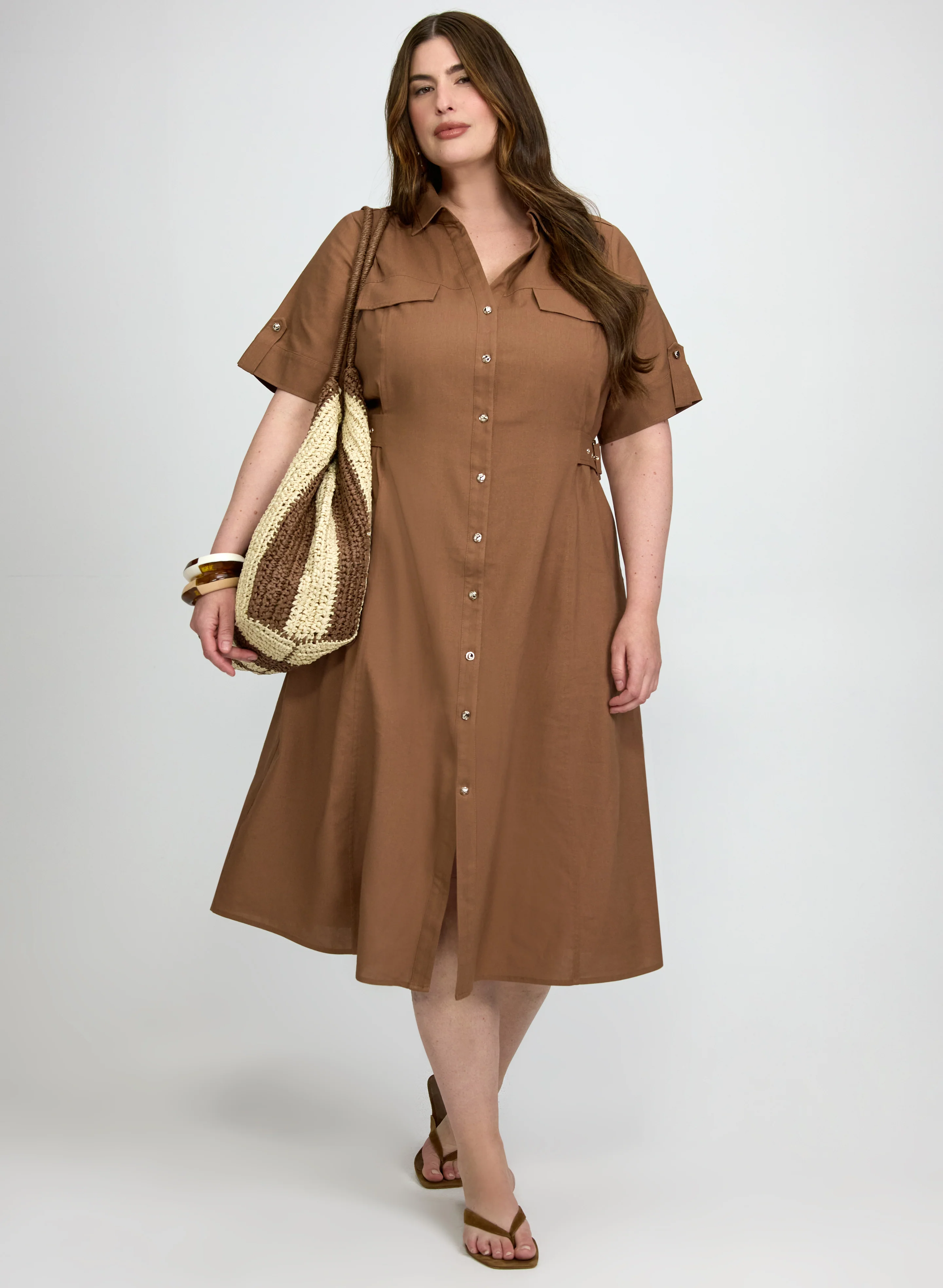 Button-Down Midi Dress