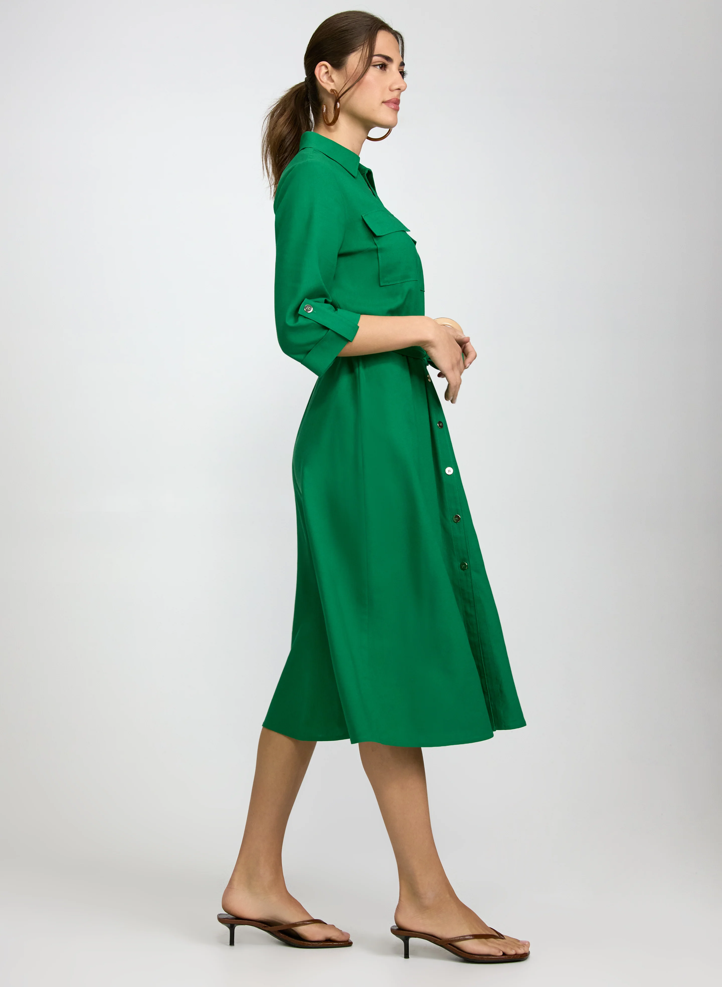 Button-Down Shirt Dress - Image 2