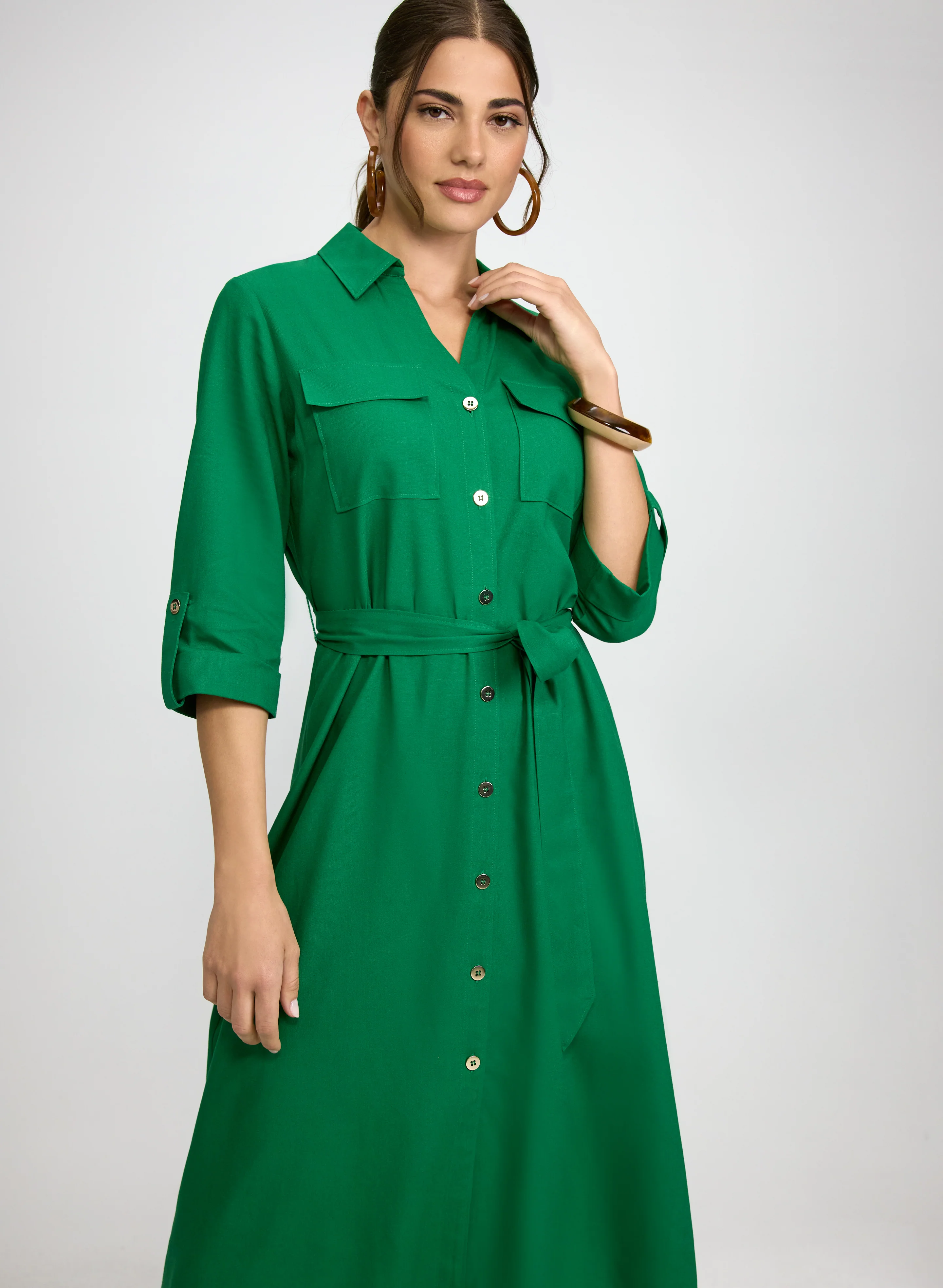 Button-Down Shirt Dress - Image 7