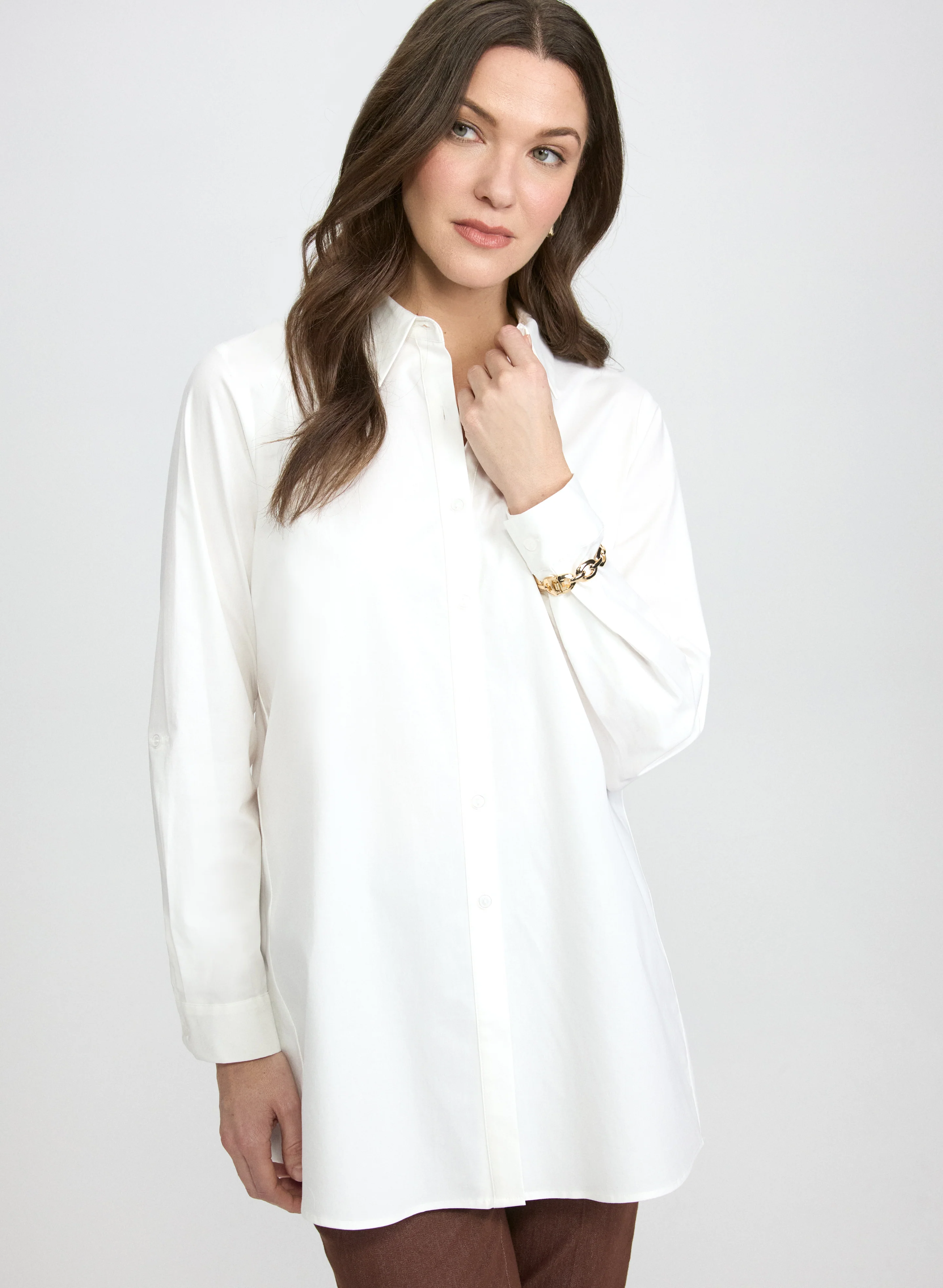 Button-Down Tunic Blouse - Image 5