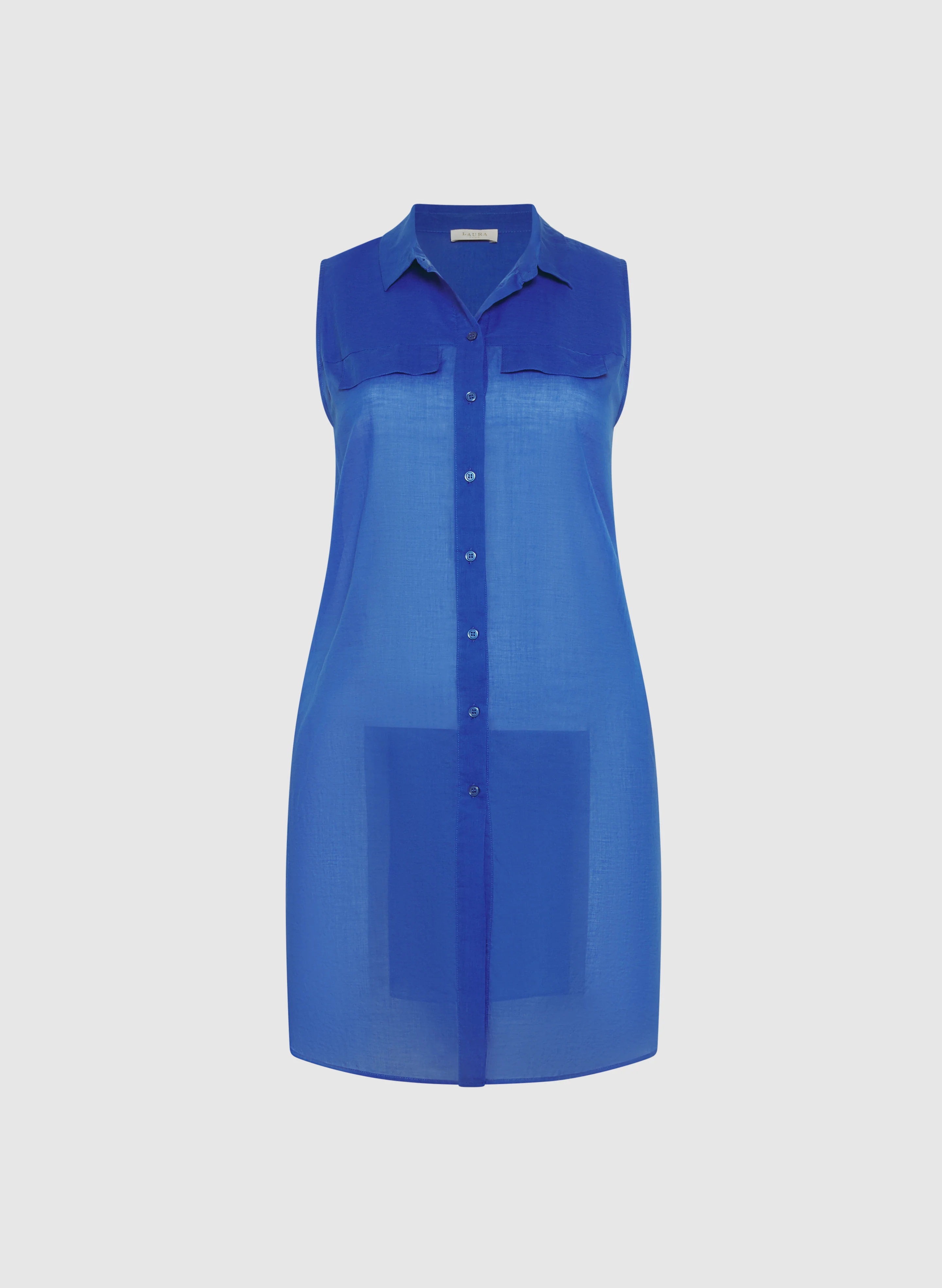 Button-Down Cotton Voile Blouse - Image 5