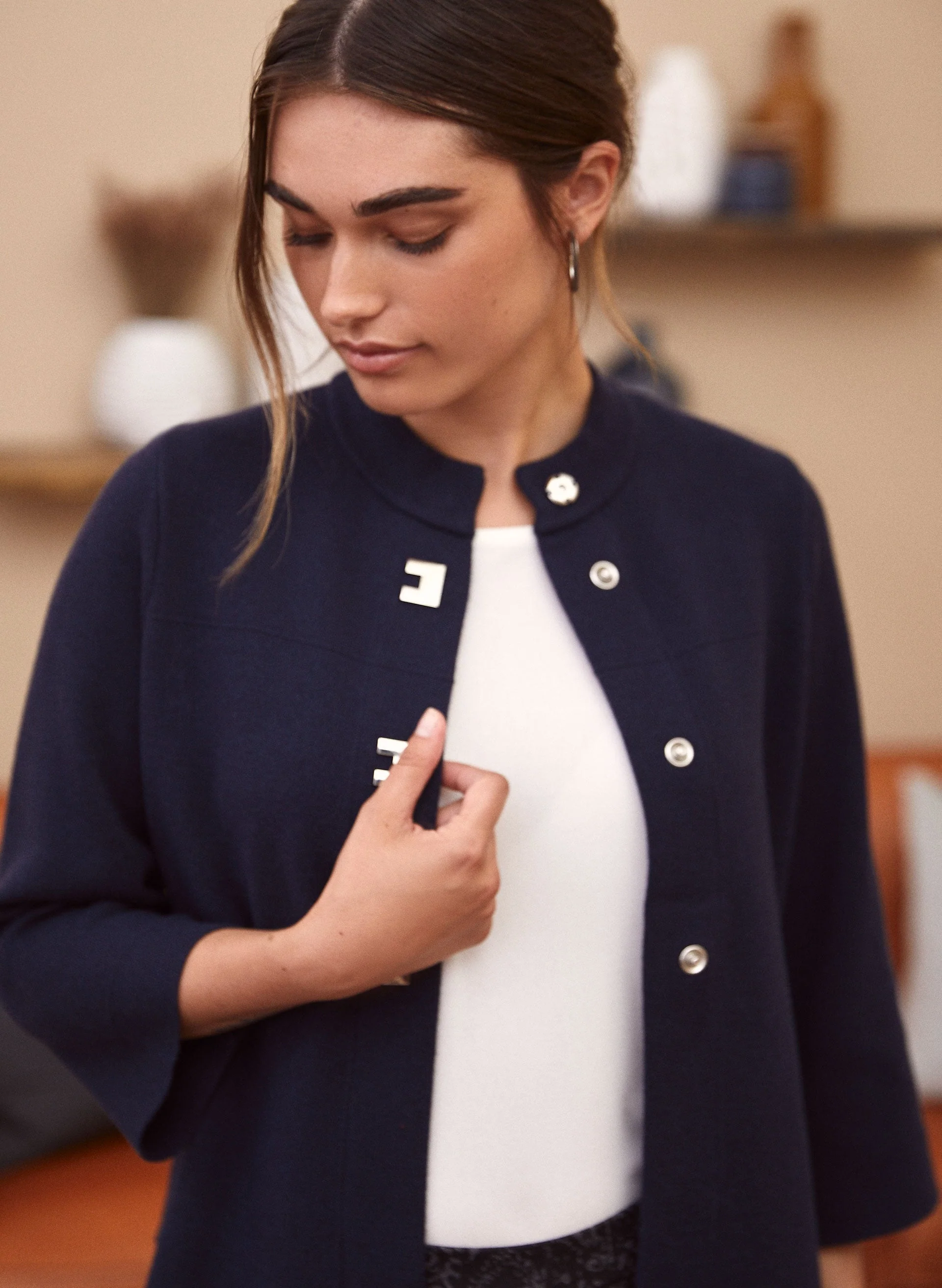 Button Front Trapeze Cardigan - Image 2