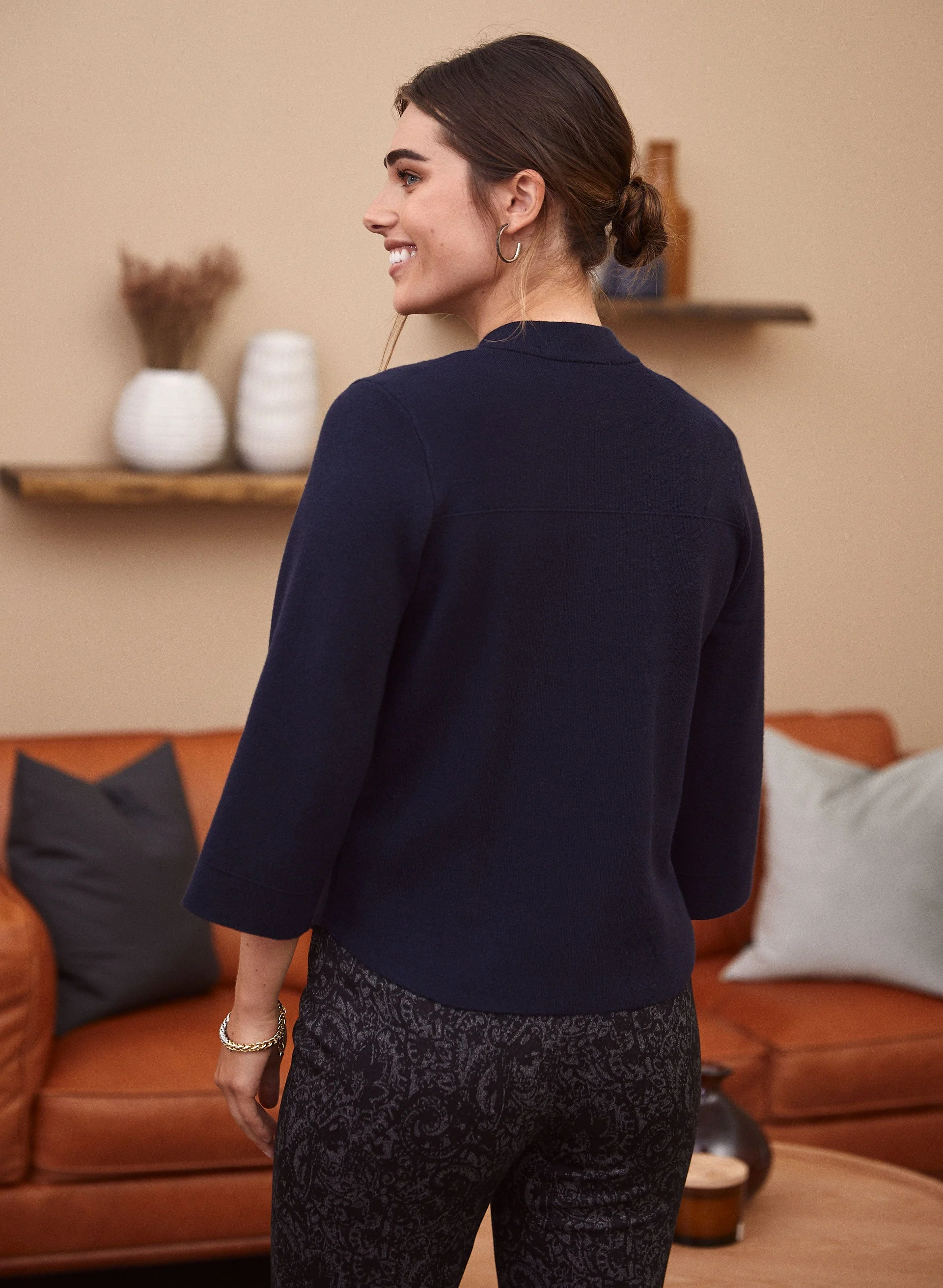 Button Front Trapeze Cardigan - Image 4