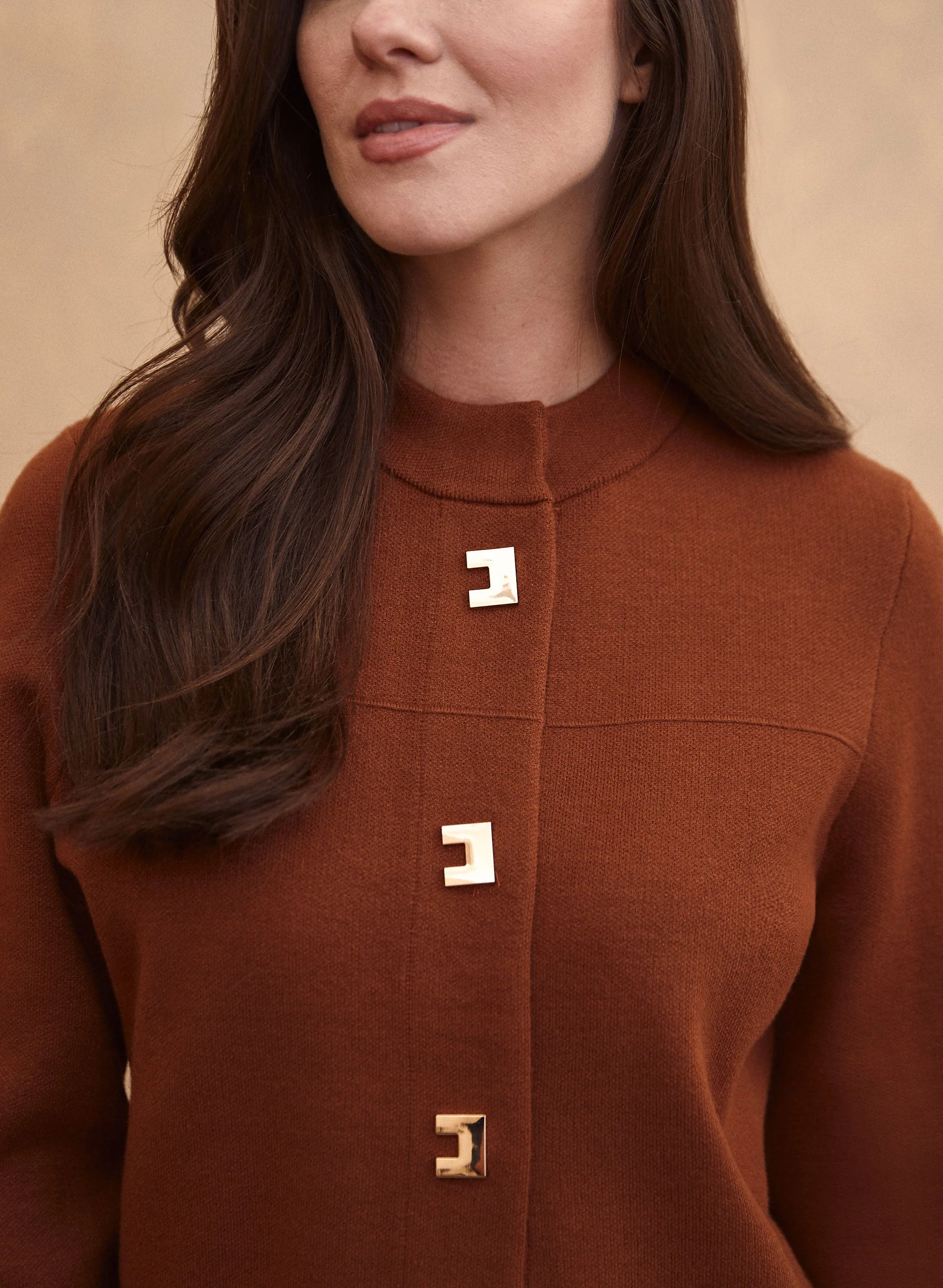 Button Front Trapeze Cardigan - Image 2