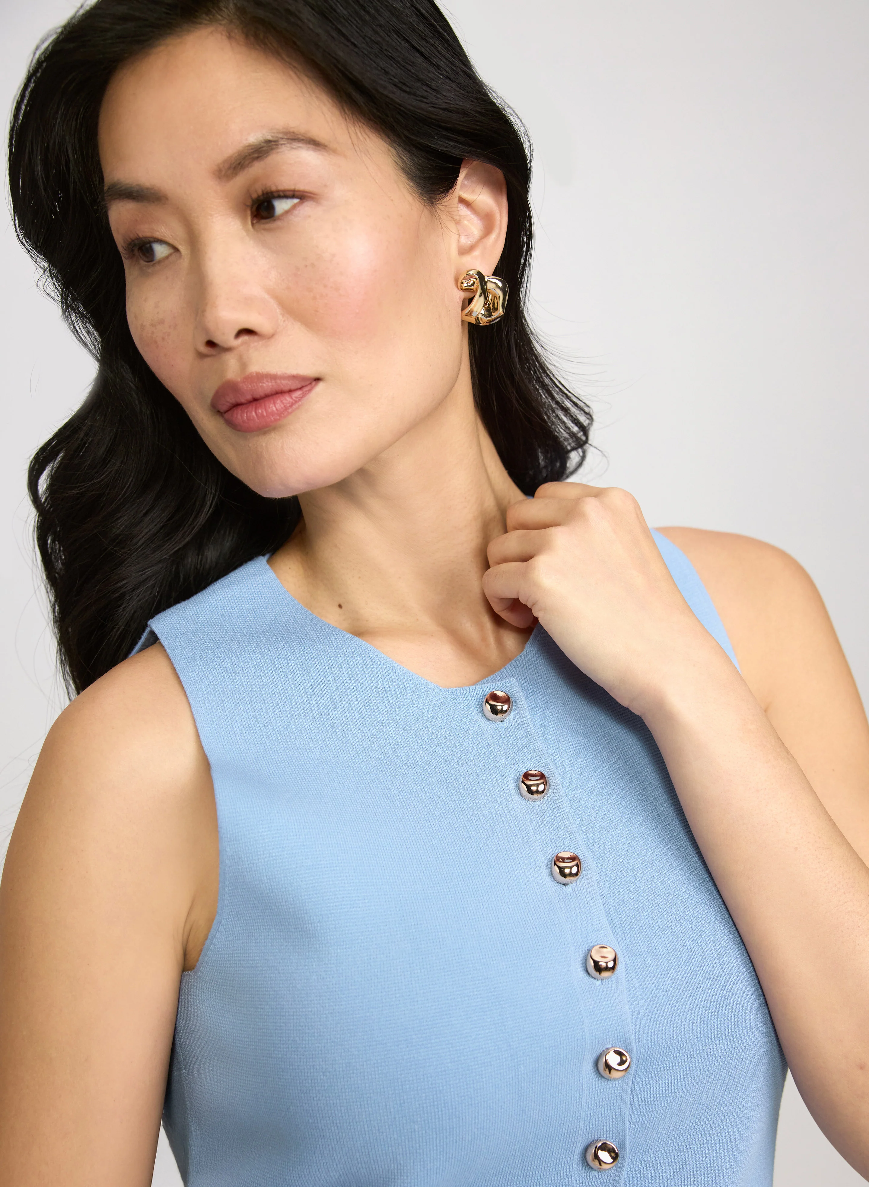 Button Knit Vest - Image 2