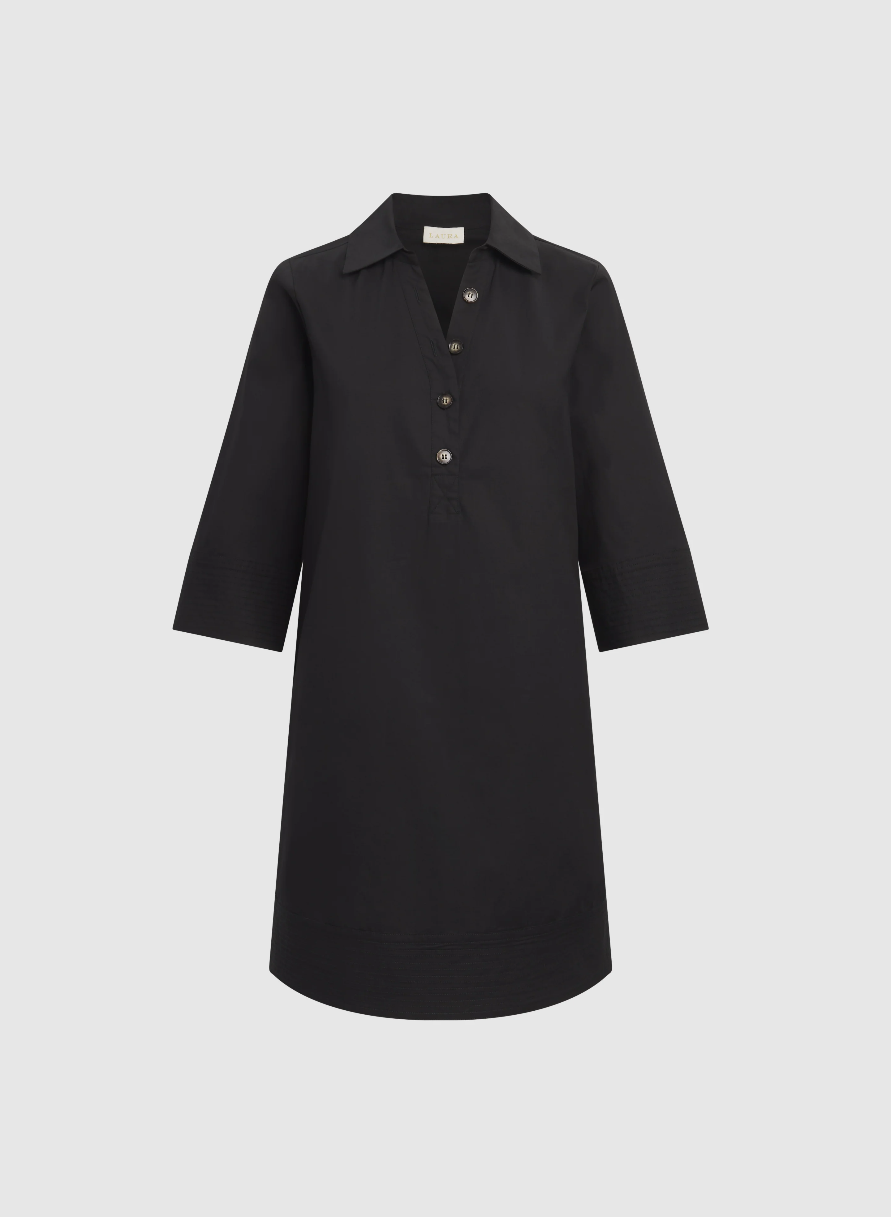 Buttoned Cotton-Blend Dress - Image 5