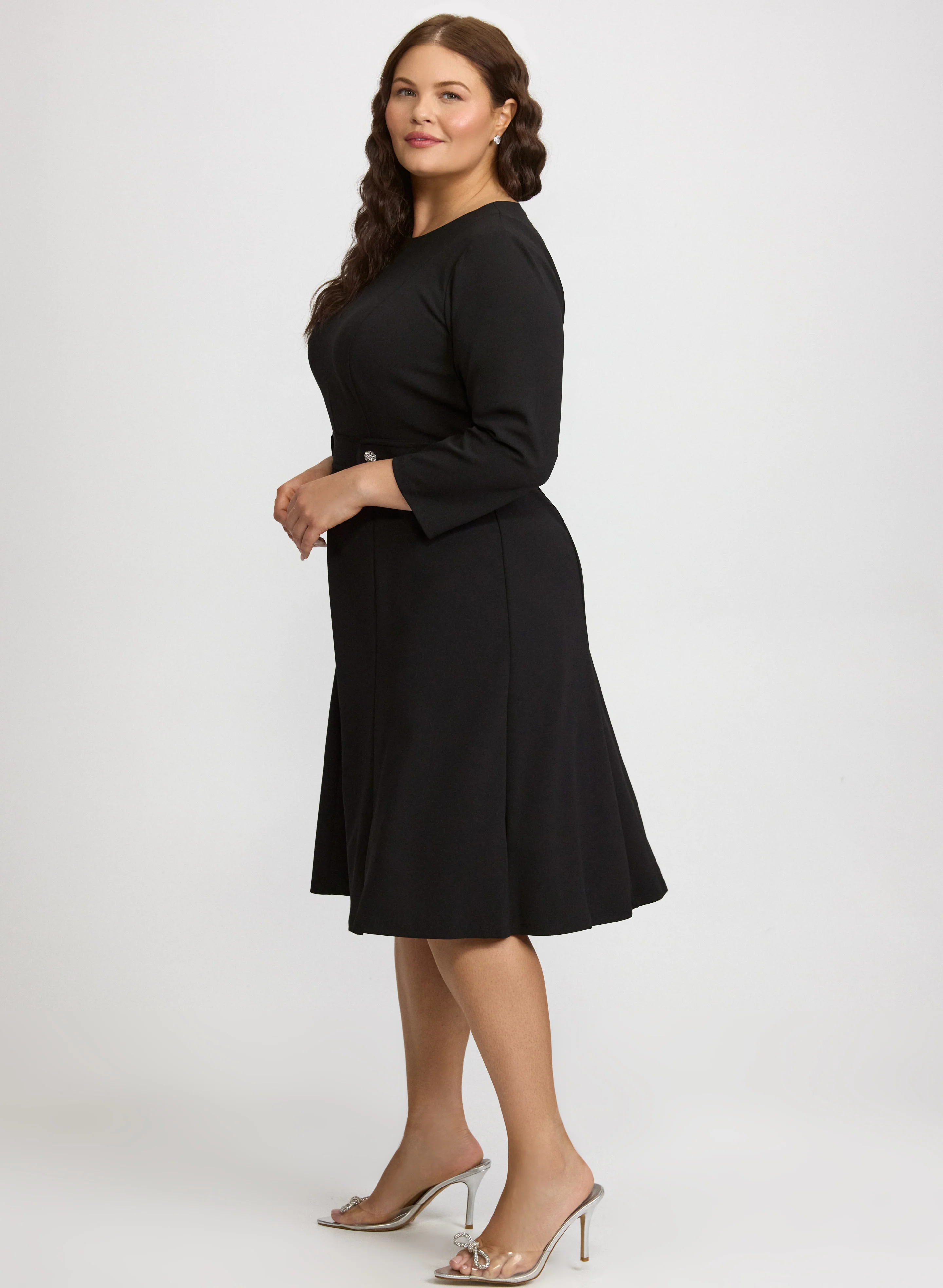 Buttoned-Tab Detail Dress - Image 3