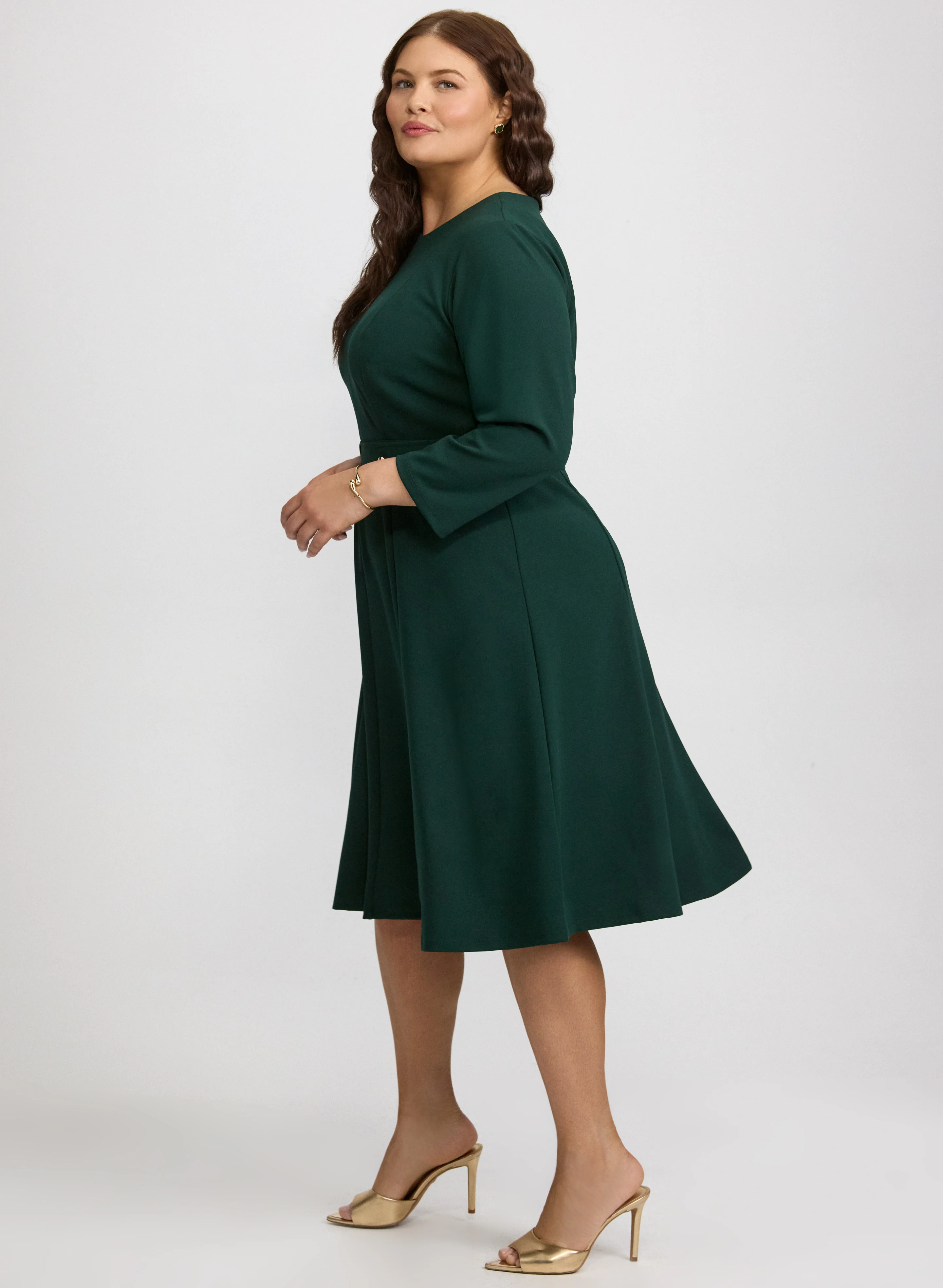 Buttoned-Tab Detail Dress - Image 2