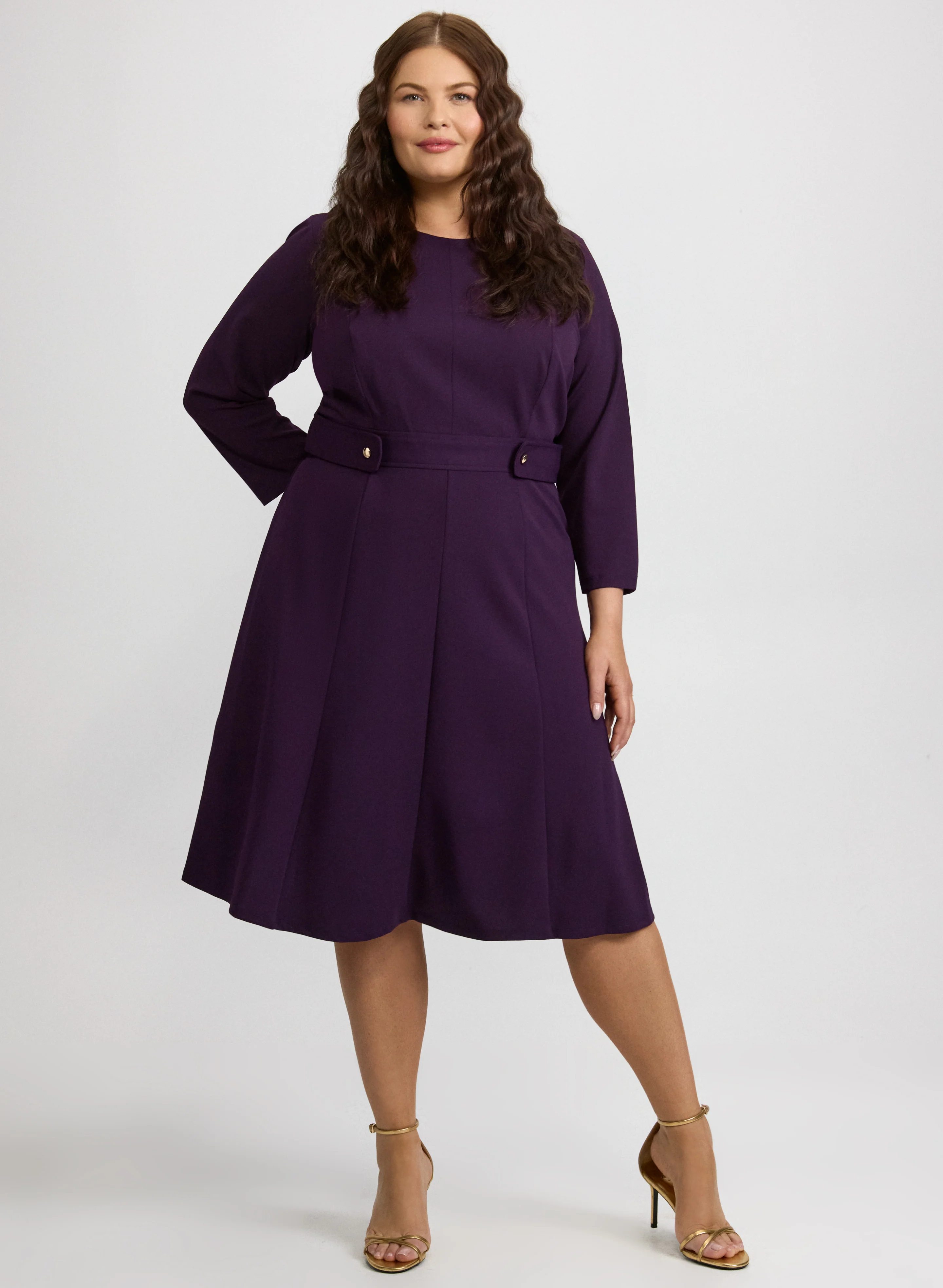 Buttoned-Tab Detail Dress - Image 3