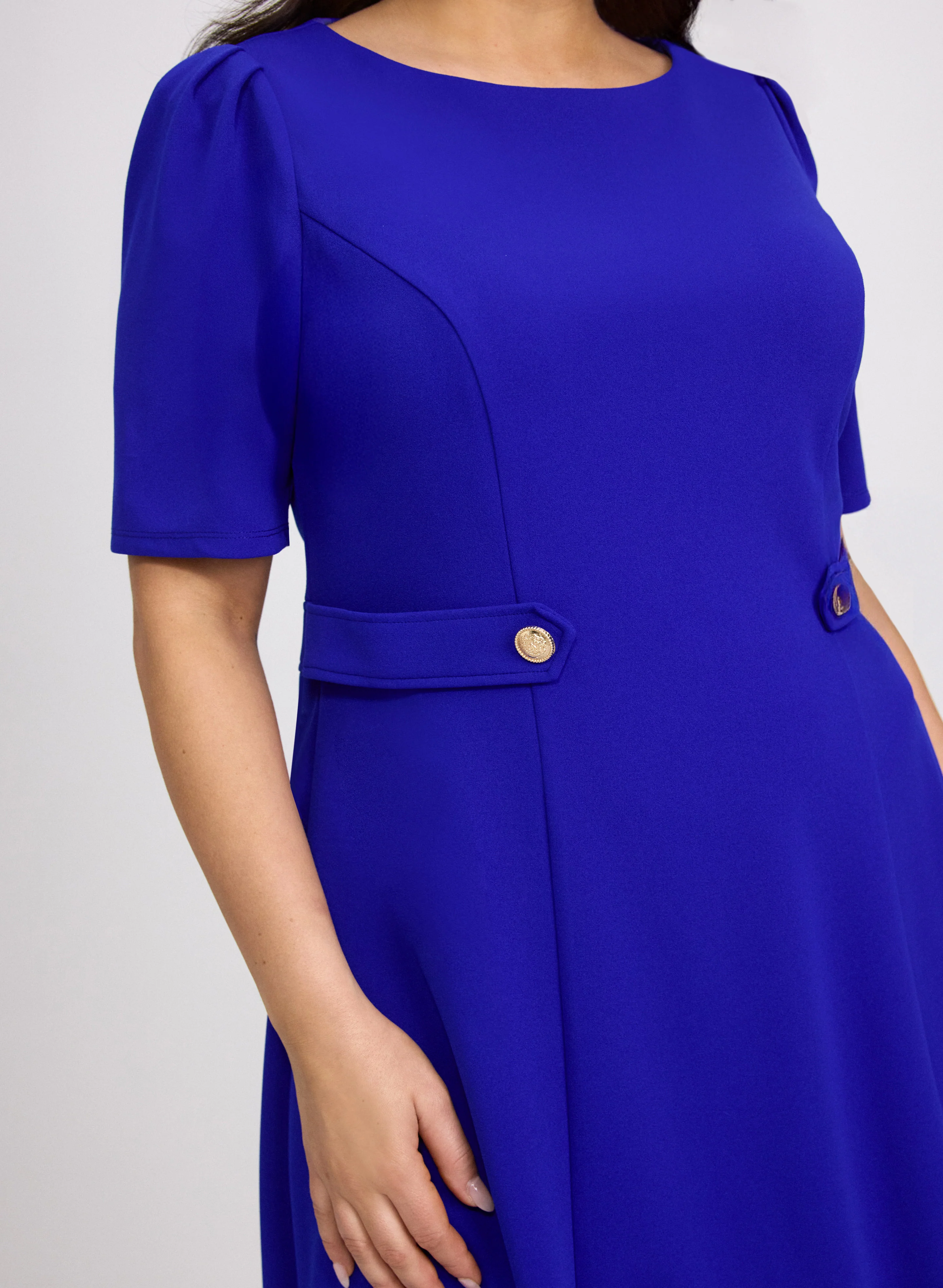 Buttoned-Tab Detail Dress - Image 3
