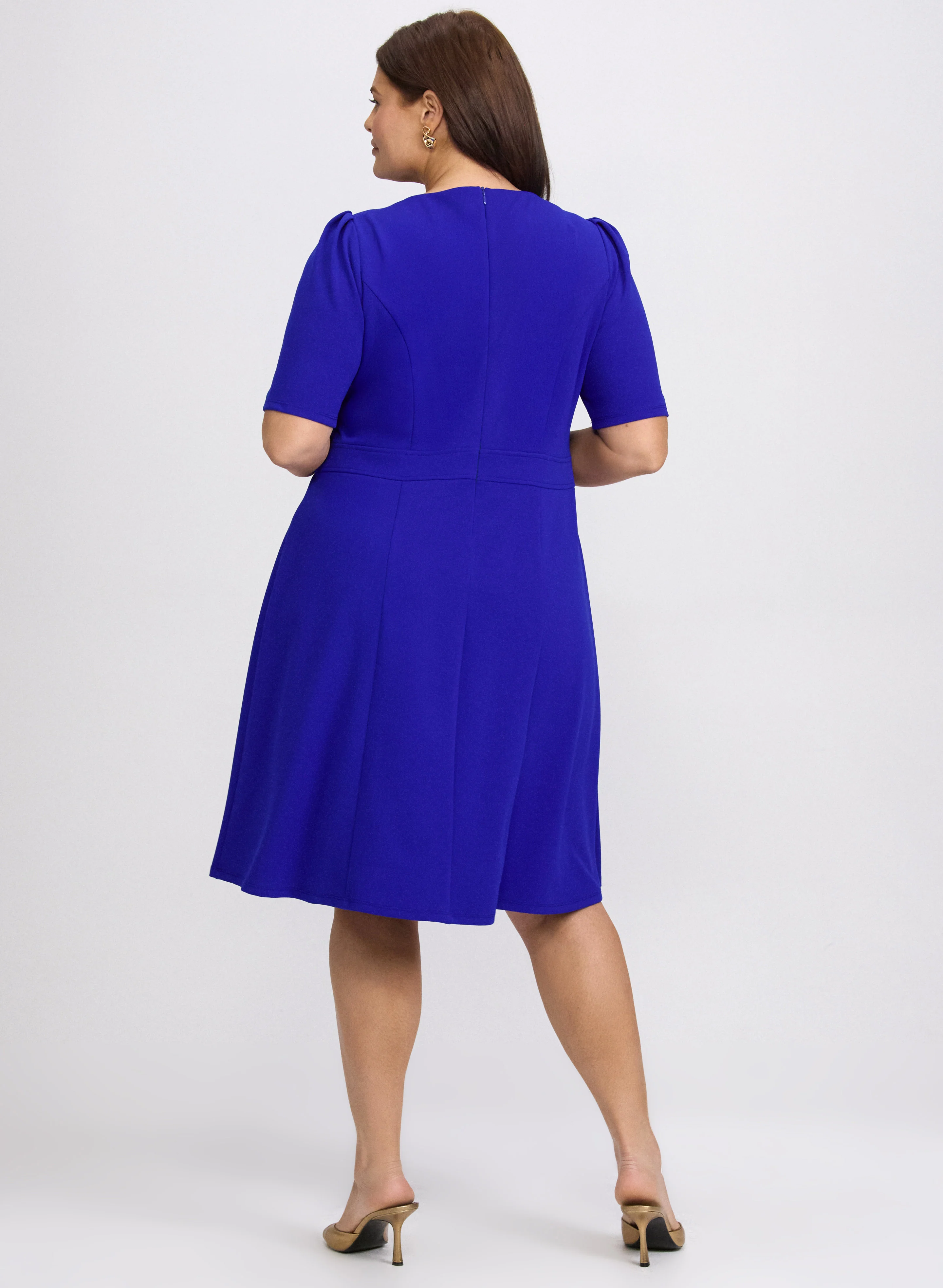 Buttoned-Tab Detail Dress - Image 4