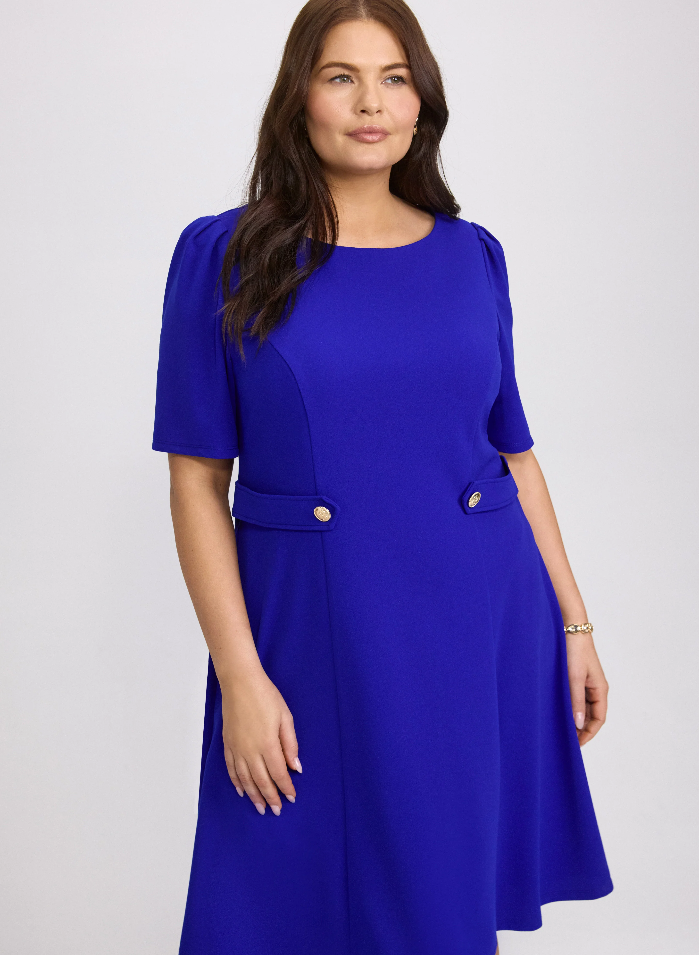 Buttoned-Tab Detail Dress - Image 5
