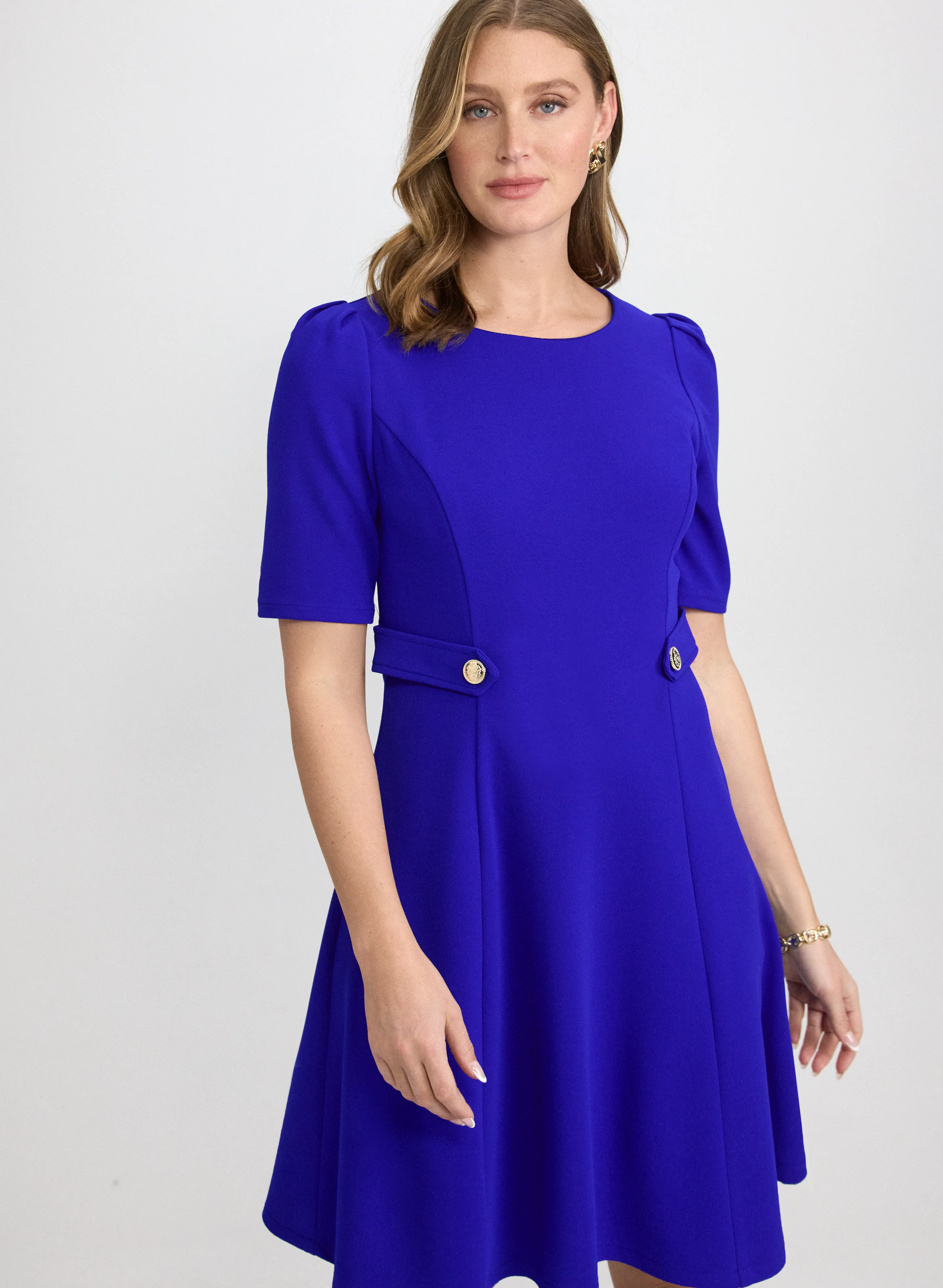 Buttoned-Tab Detail Dress - Image 7