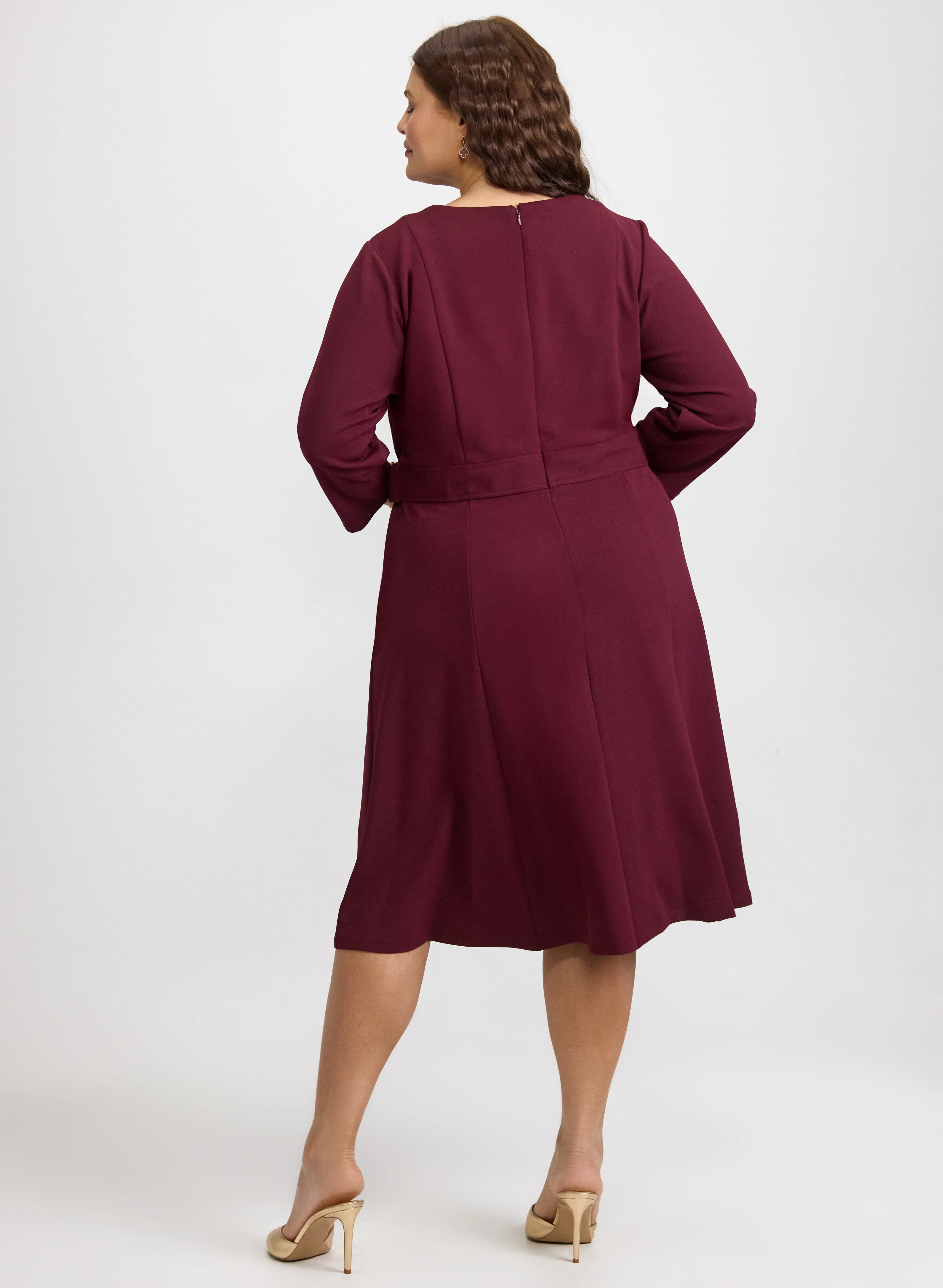 Buttoned-Tab Detail Dress - Image 4