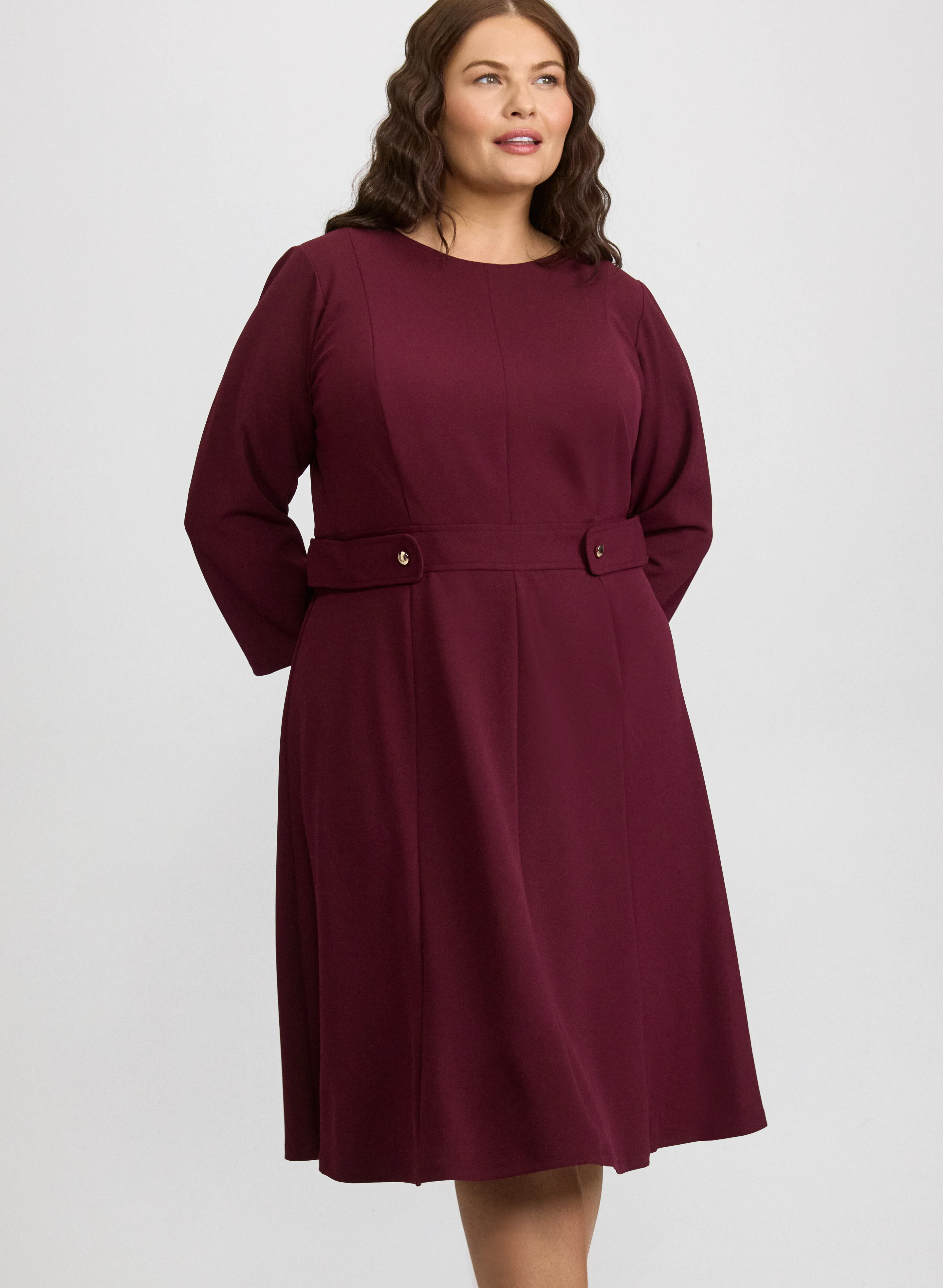 Buttoned-Tab Detail Dress - Image 5