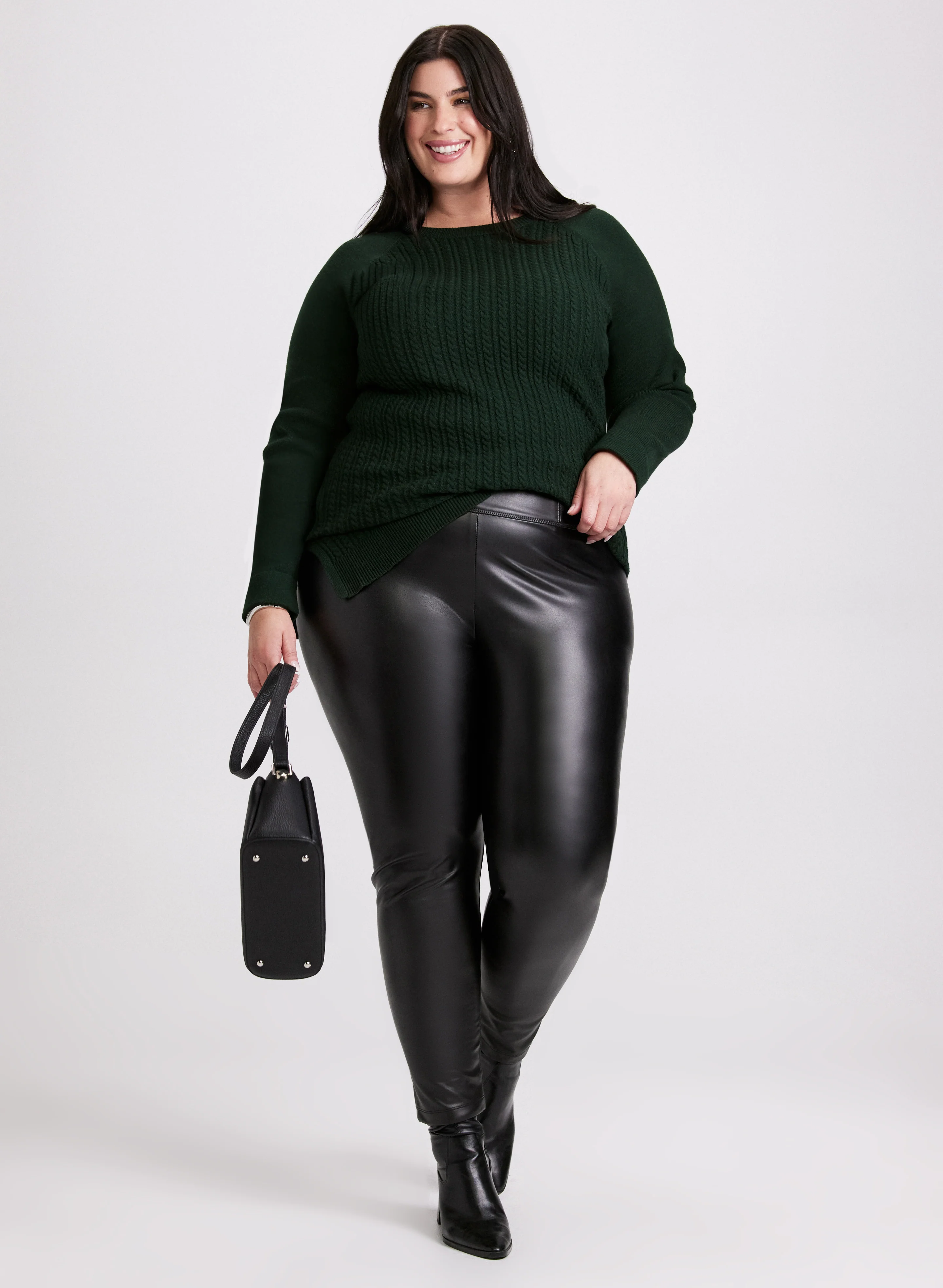 Cable Knit Tunic Sweater - Image 2