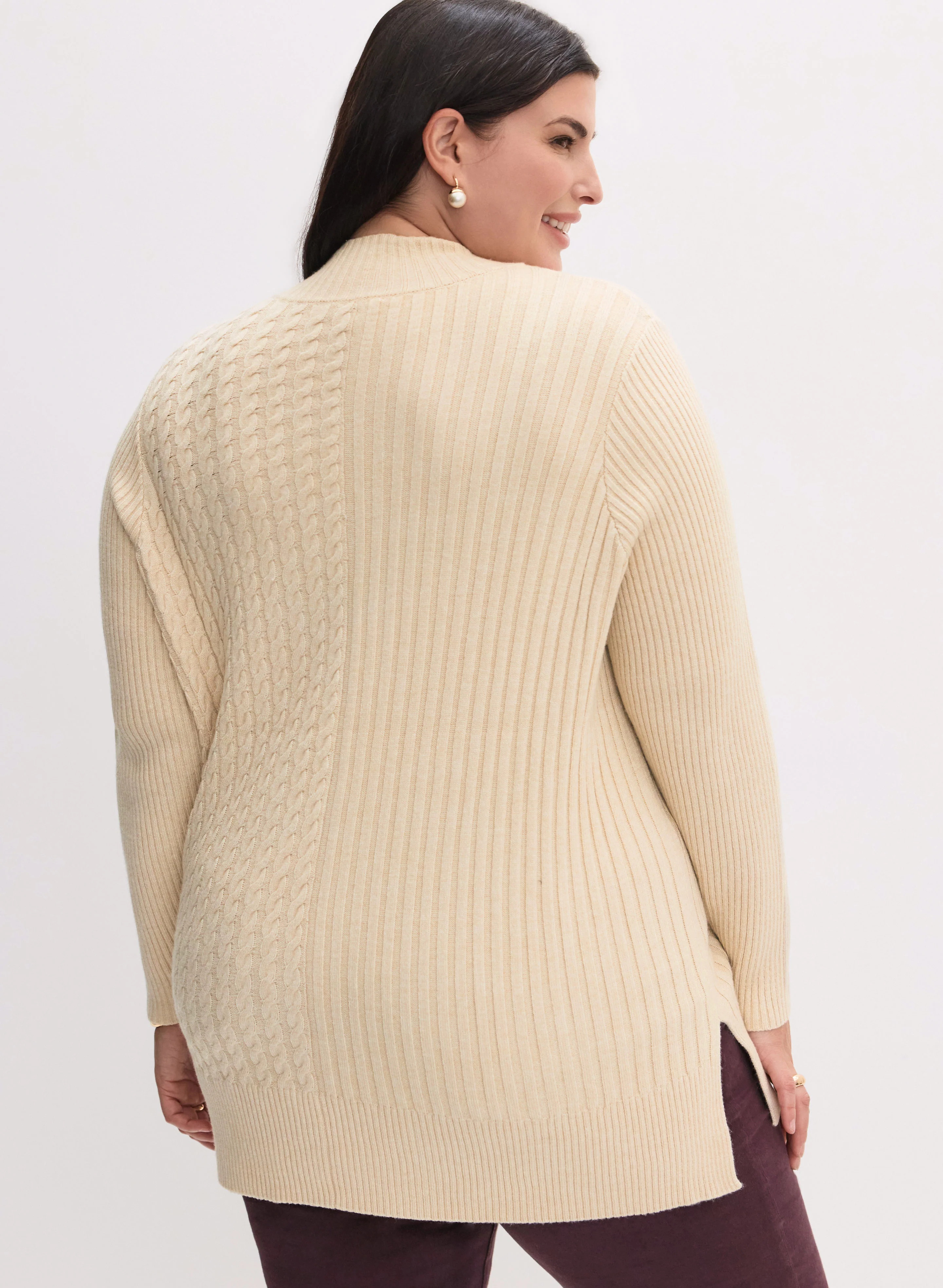 Cable & Rib Knit Sweater - Image 4