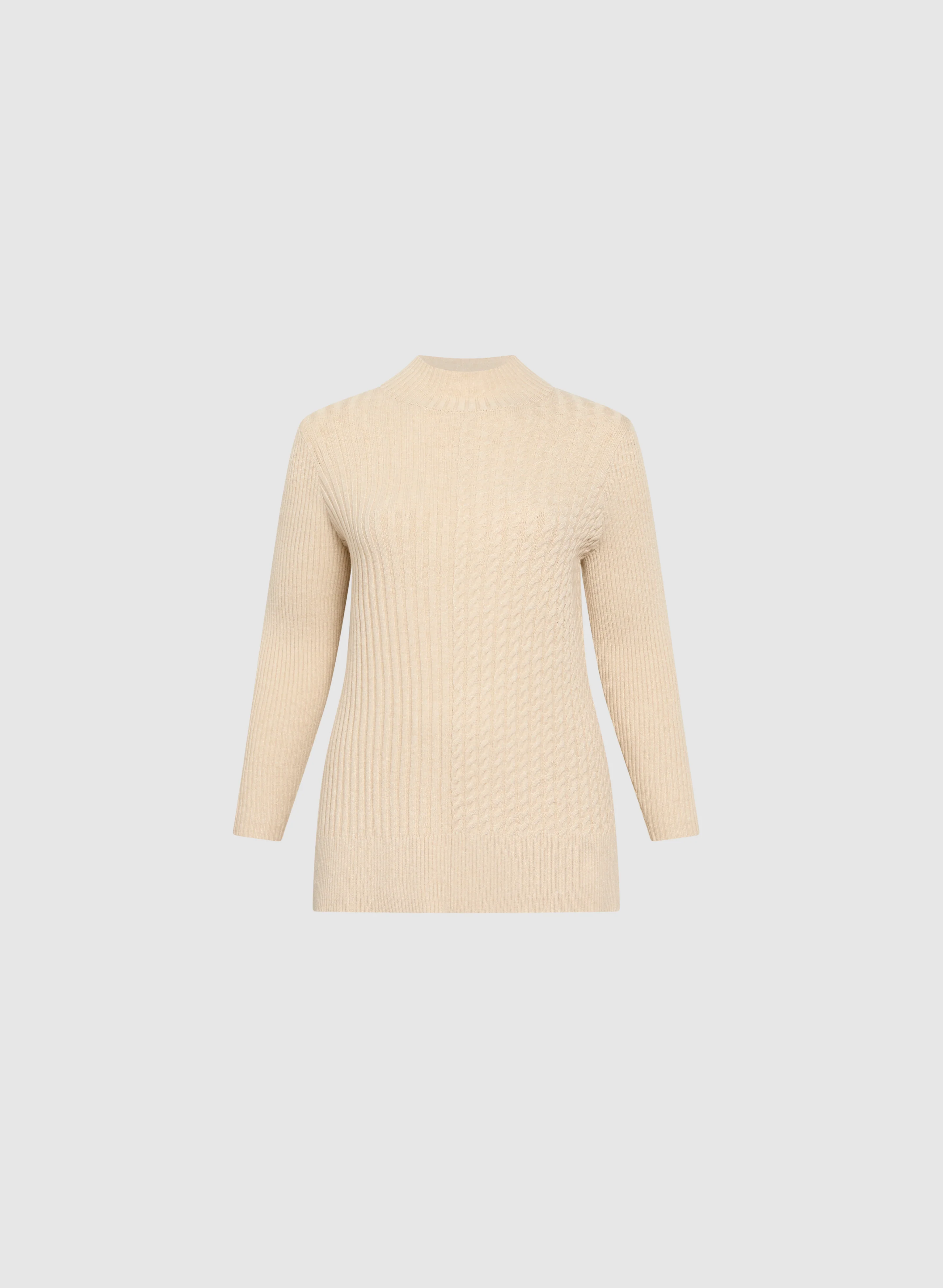 Cable & Rib Knit Sweater - Image 6