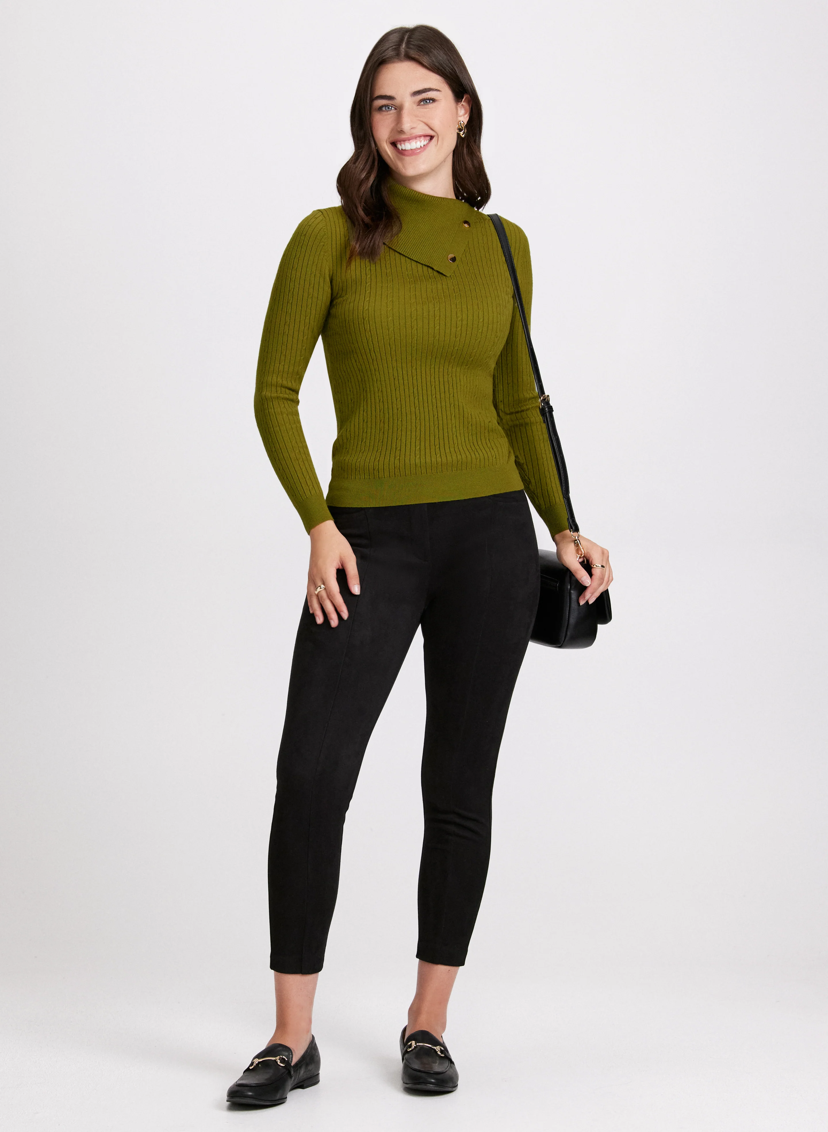 Cable Stitch Knit Sweater - Image 2