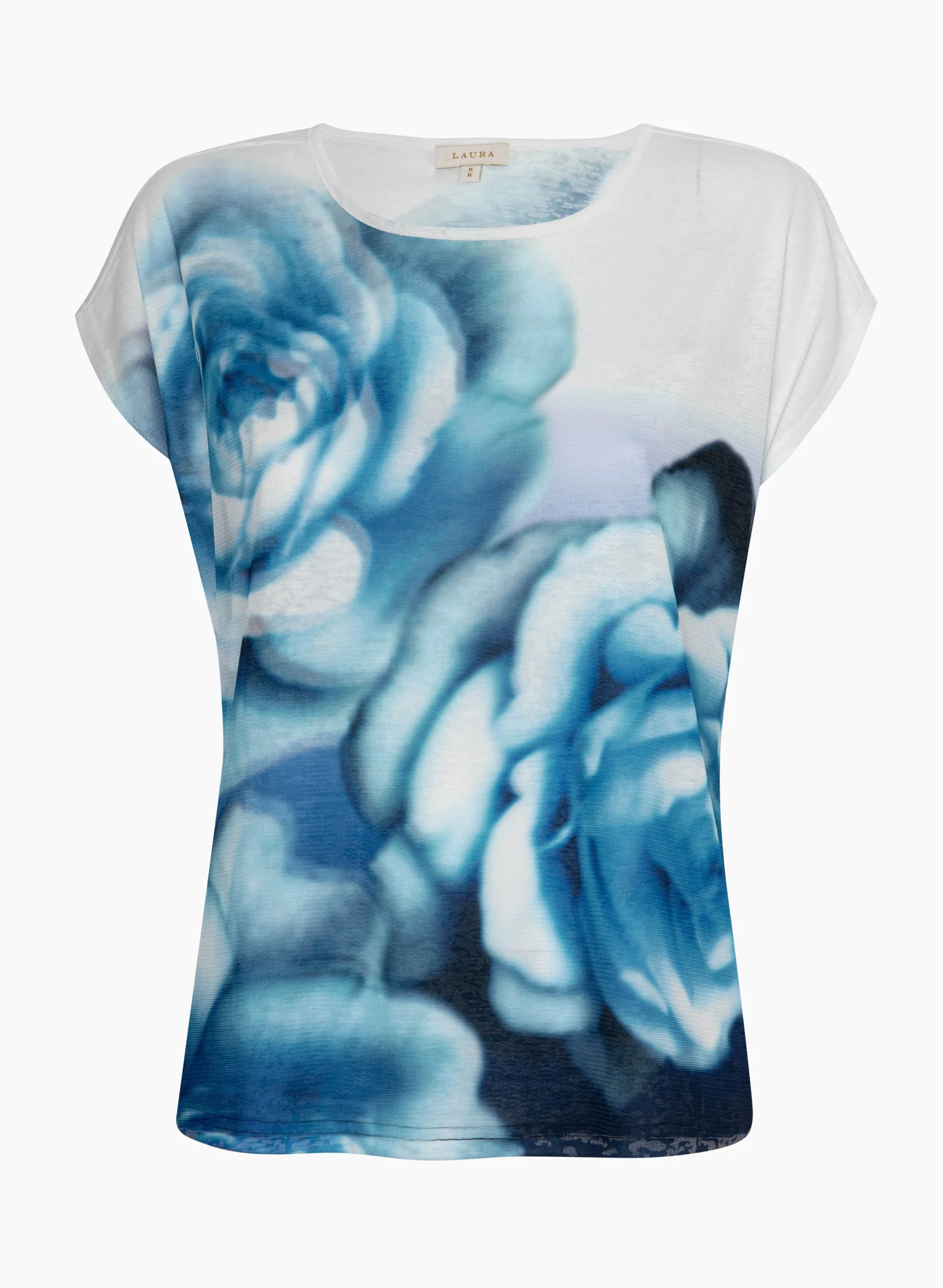 Cap Sleeve Rose Motif Tee - Image 6