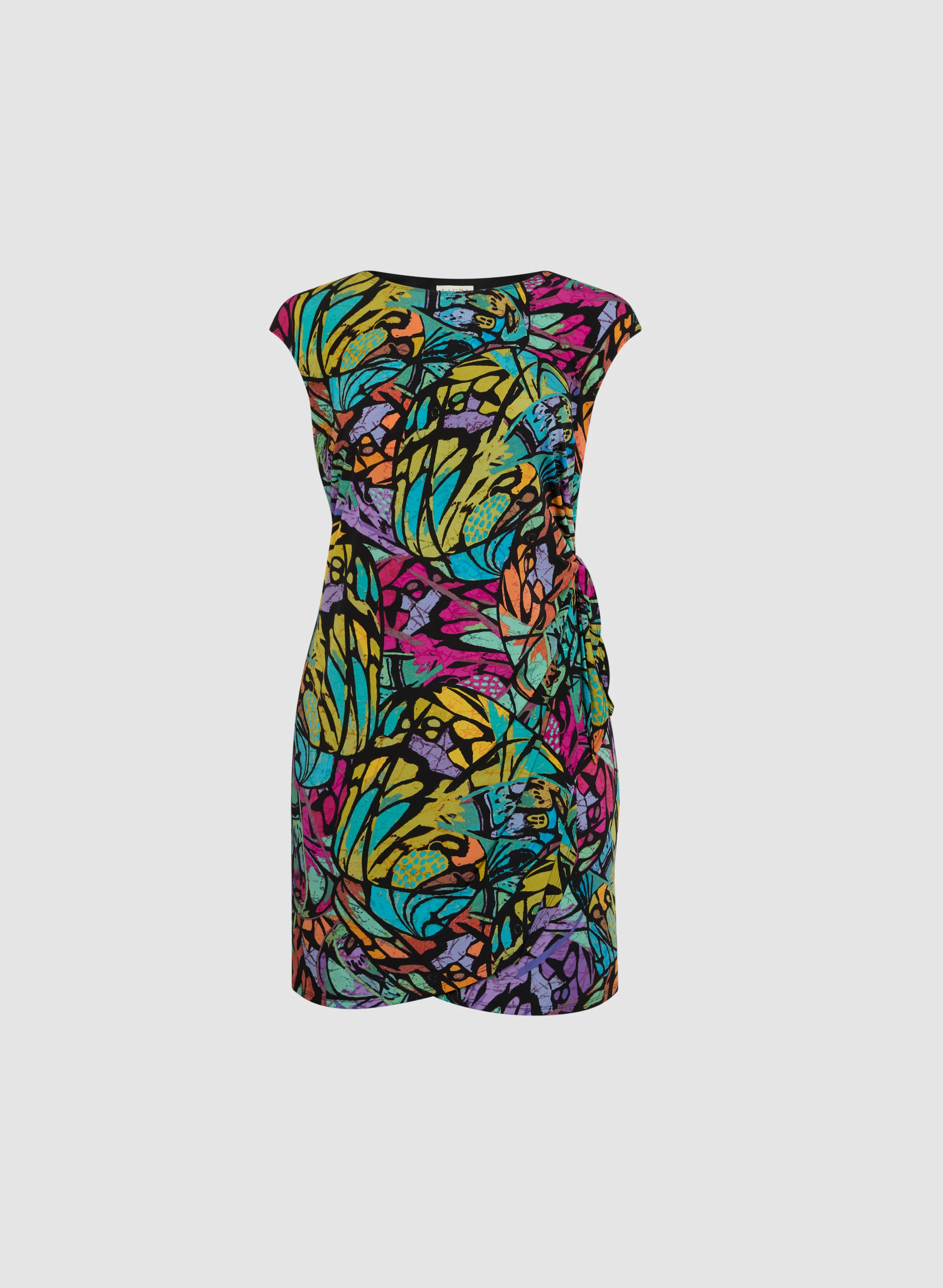 Abstract Print Wrap-Effect Dress - Image 6