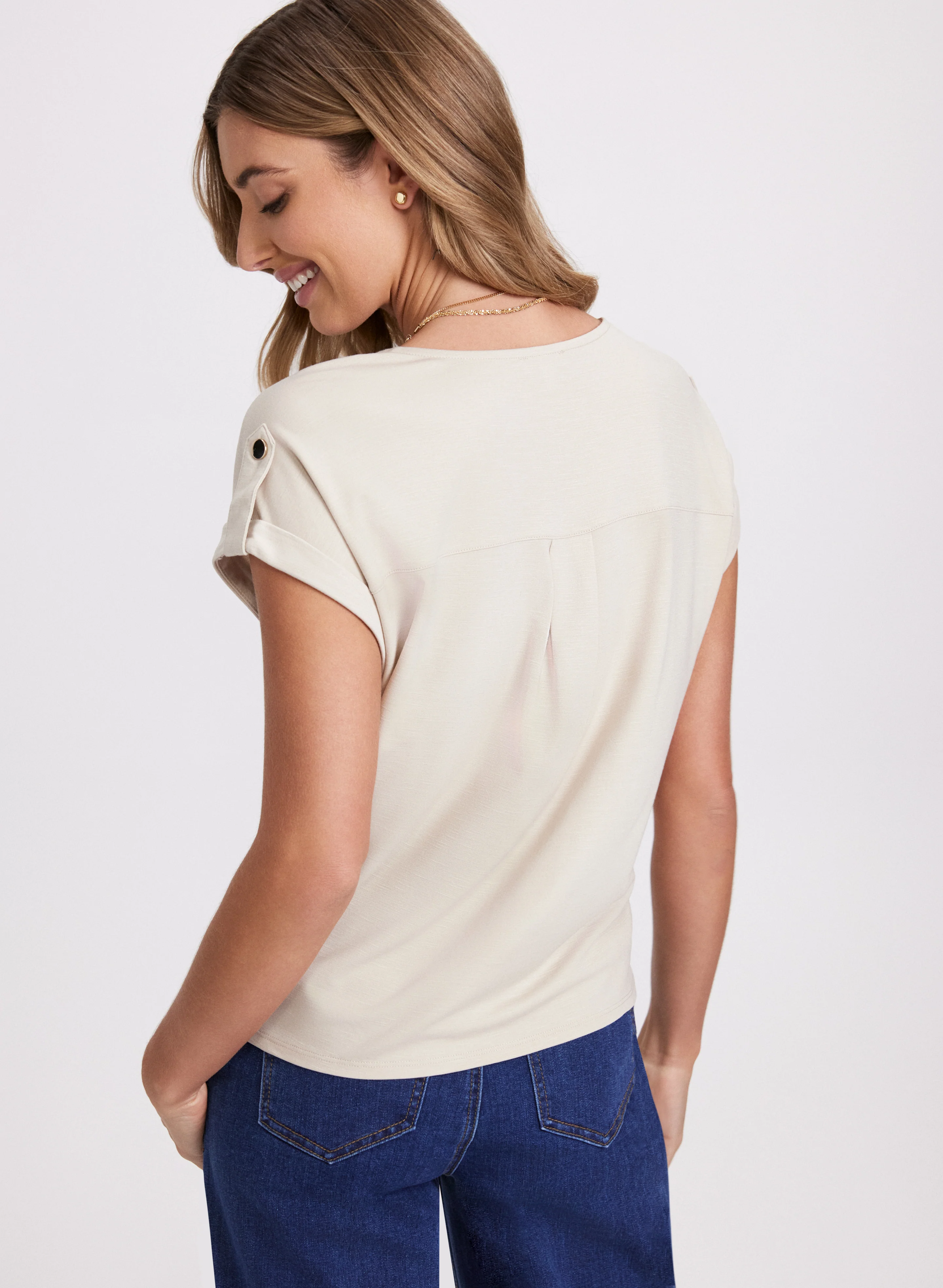 Cap Sleeve Utility T-Shirt - Image 4