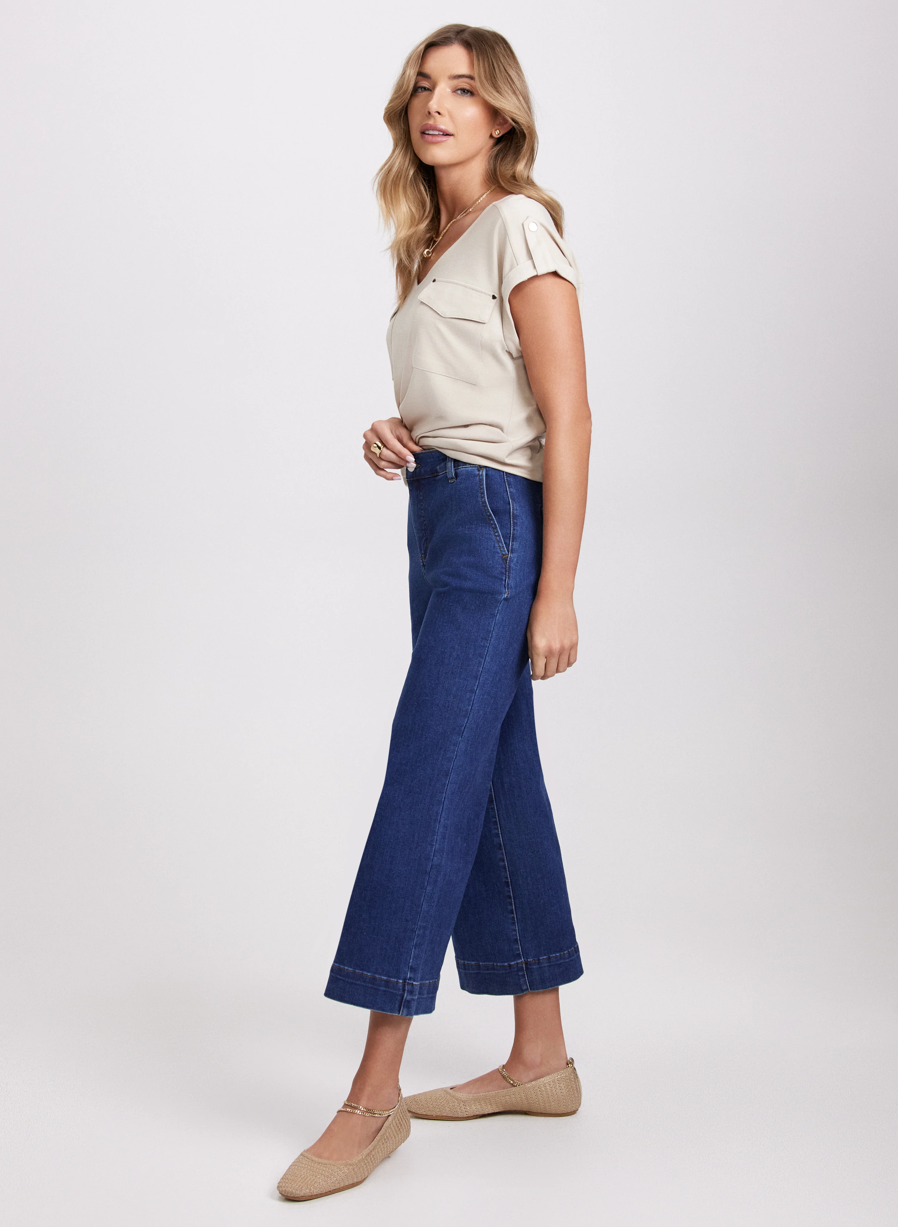 Cap Sleeve Utility T-Shirt - Image 5