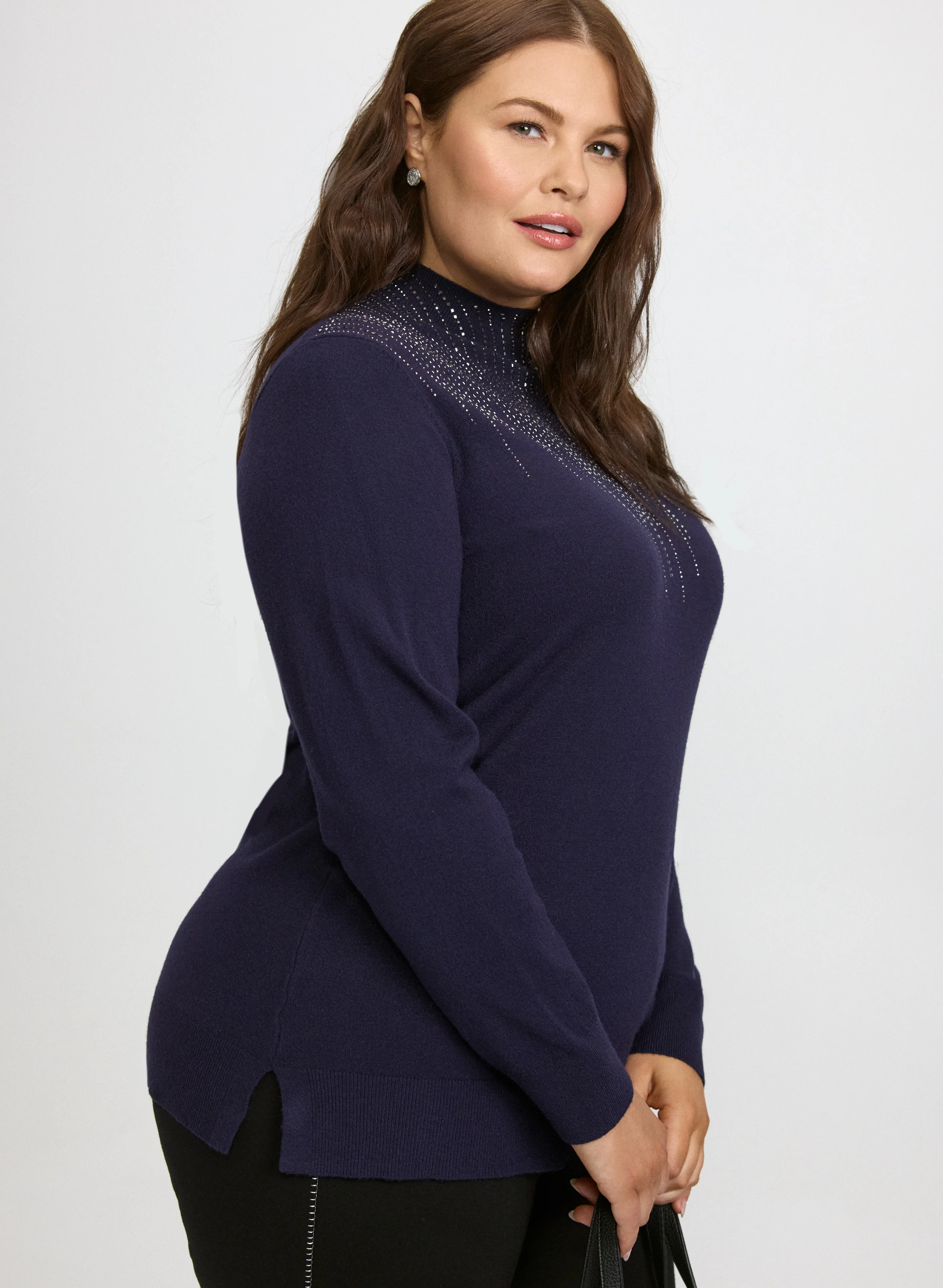 Cascading Rhinestone Sweater - Image 5