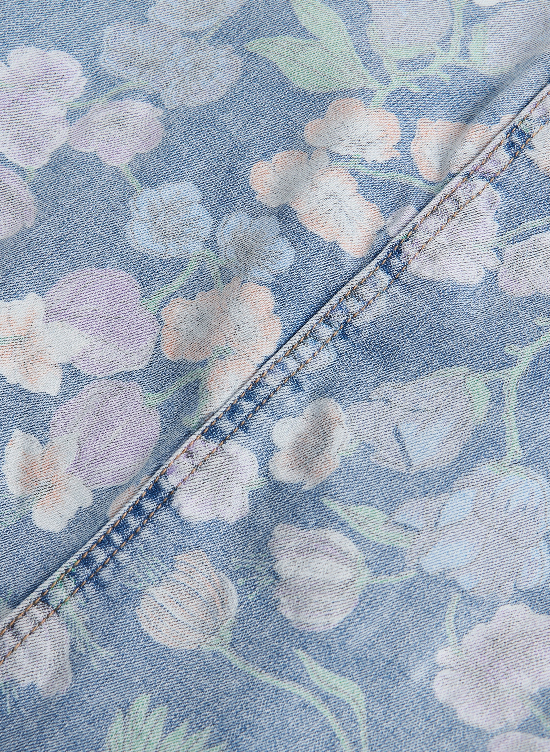 Charlie B - Floral Print Denim Skort - Image 6