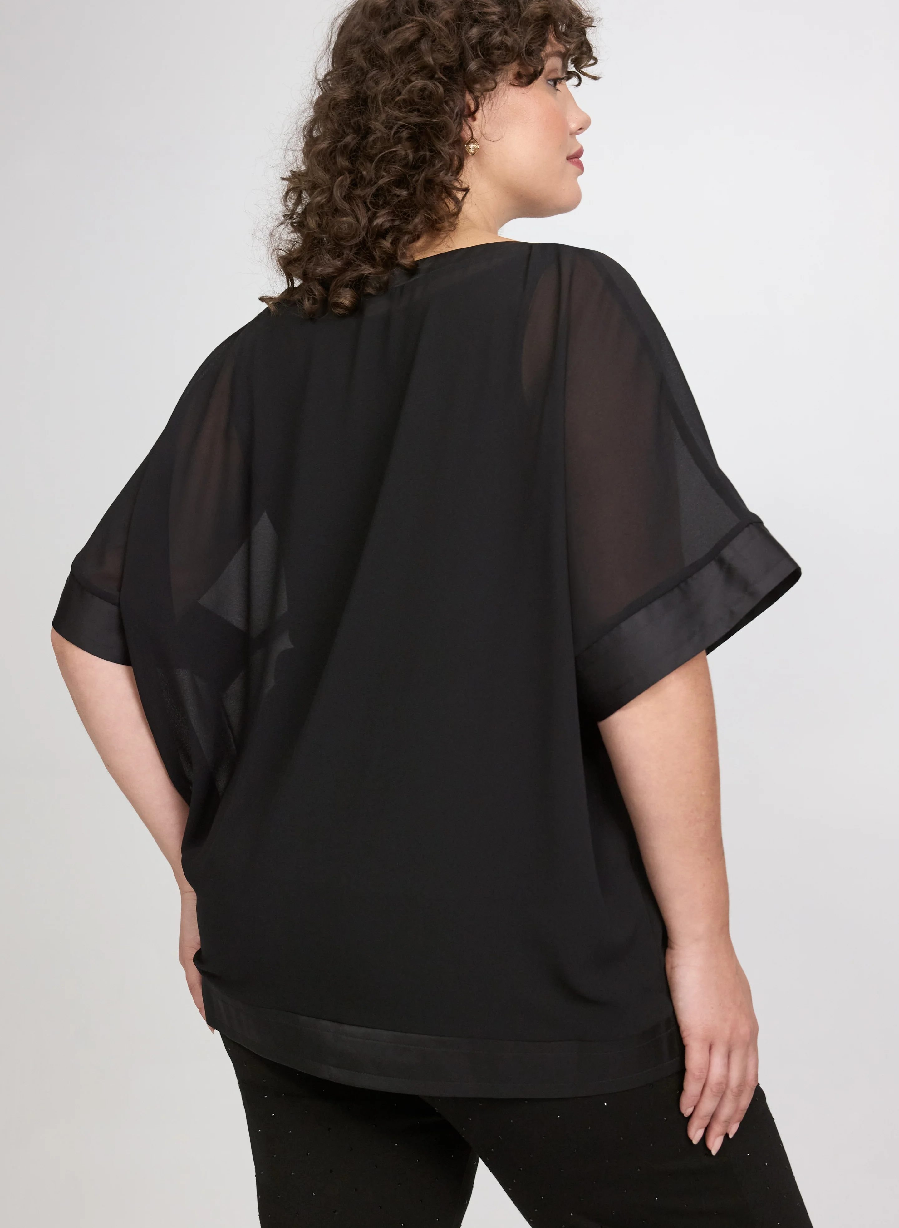 Chiffon Boat Neck Top - Image 4