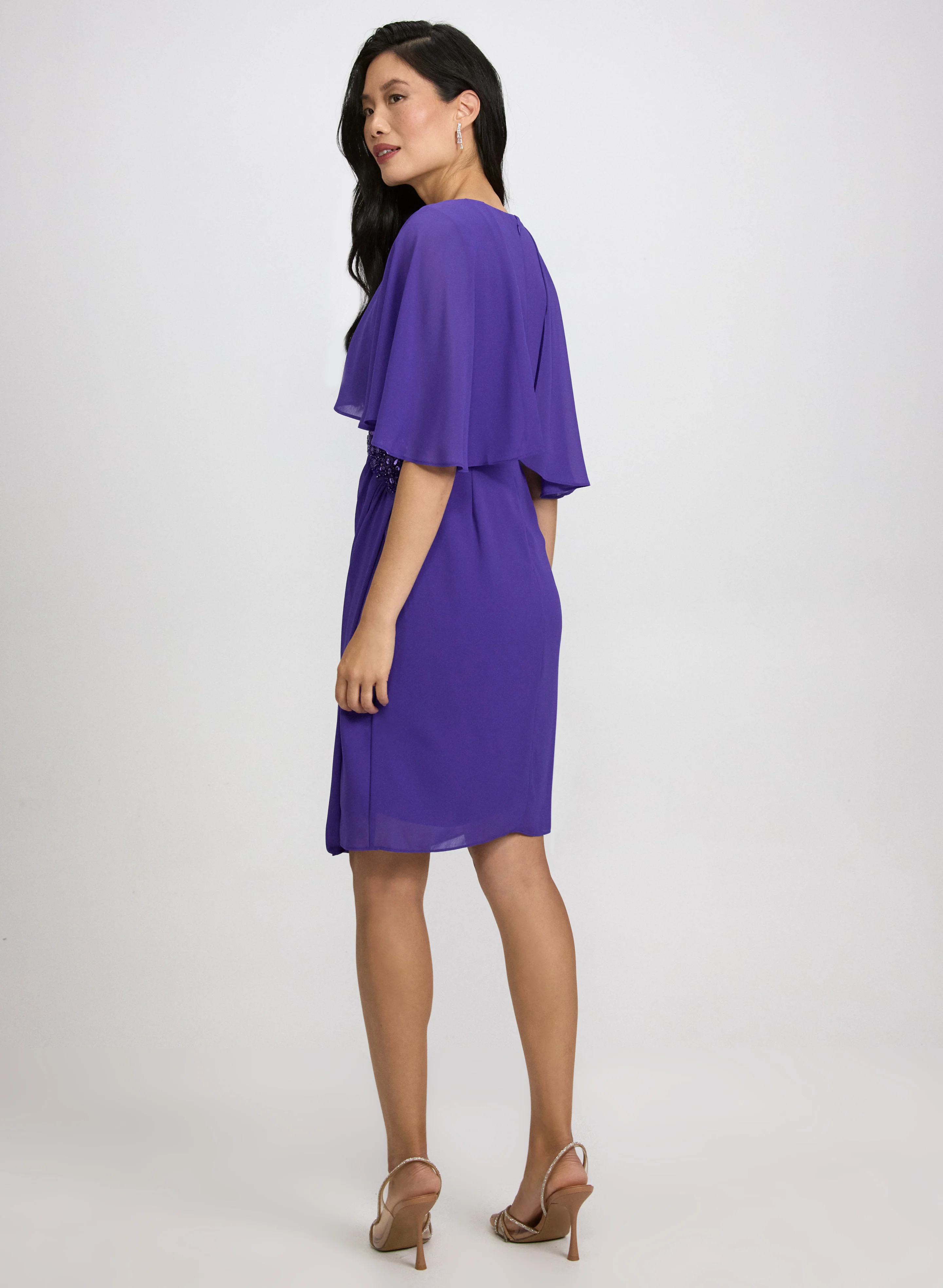 Chiffon Capelet Dress - Image 4