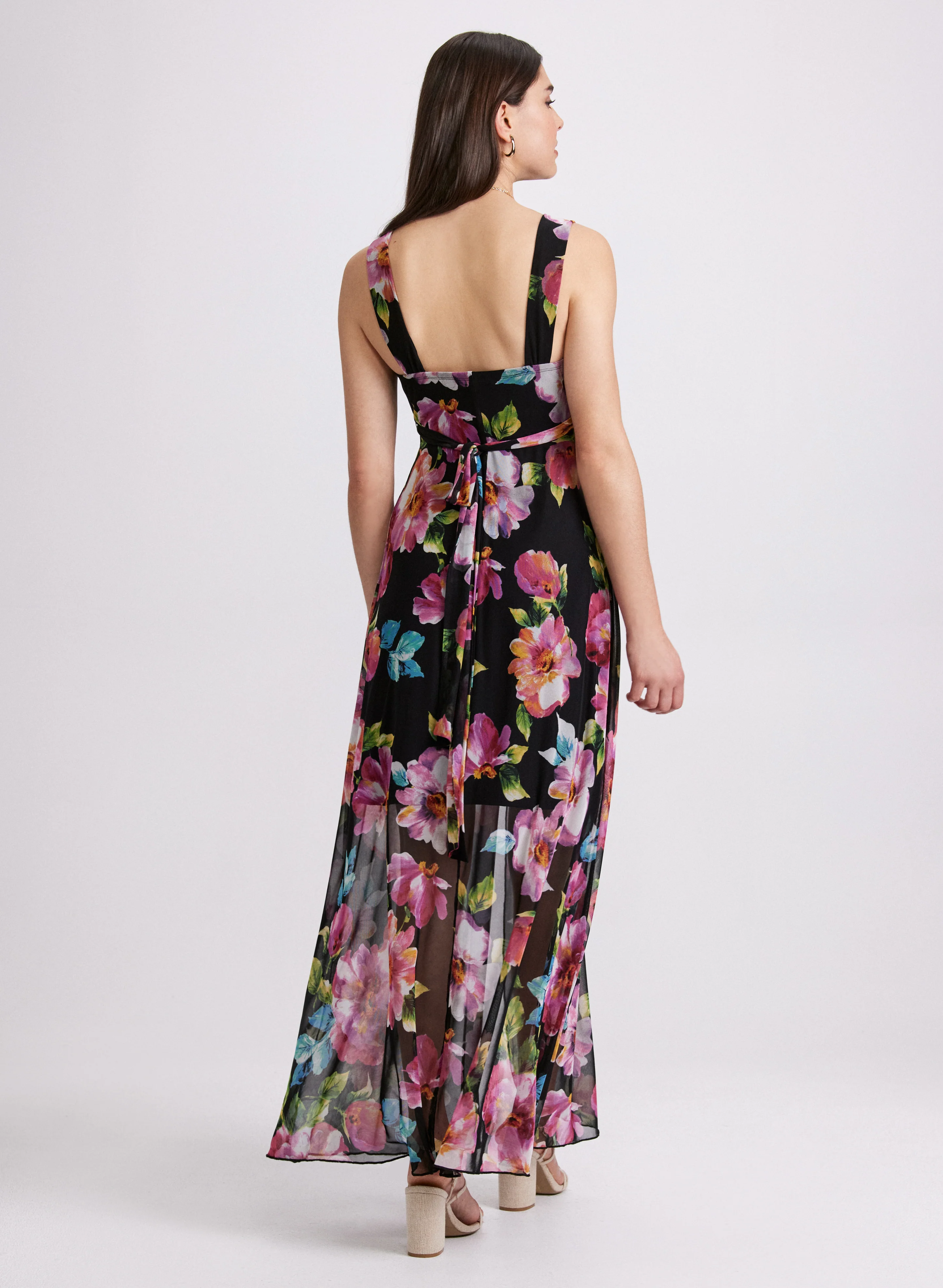 Chiffon Floral Maxi Dress - Image 3